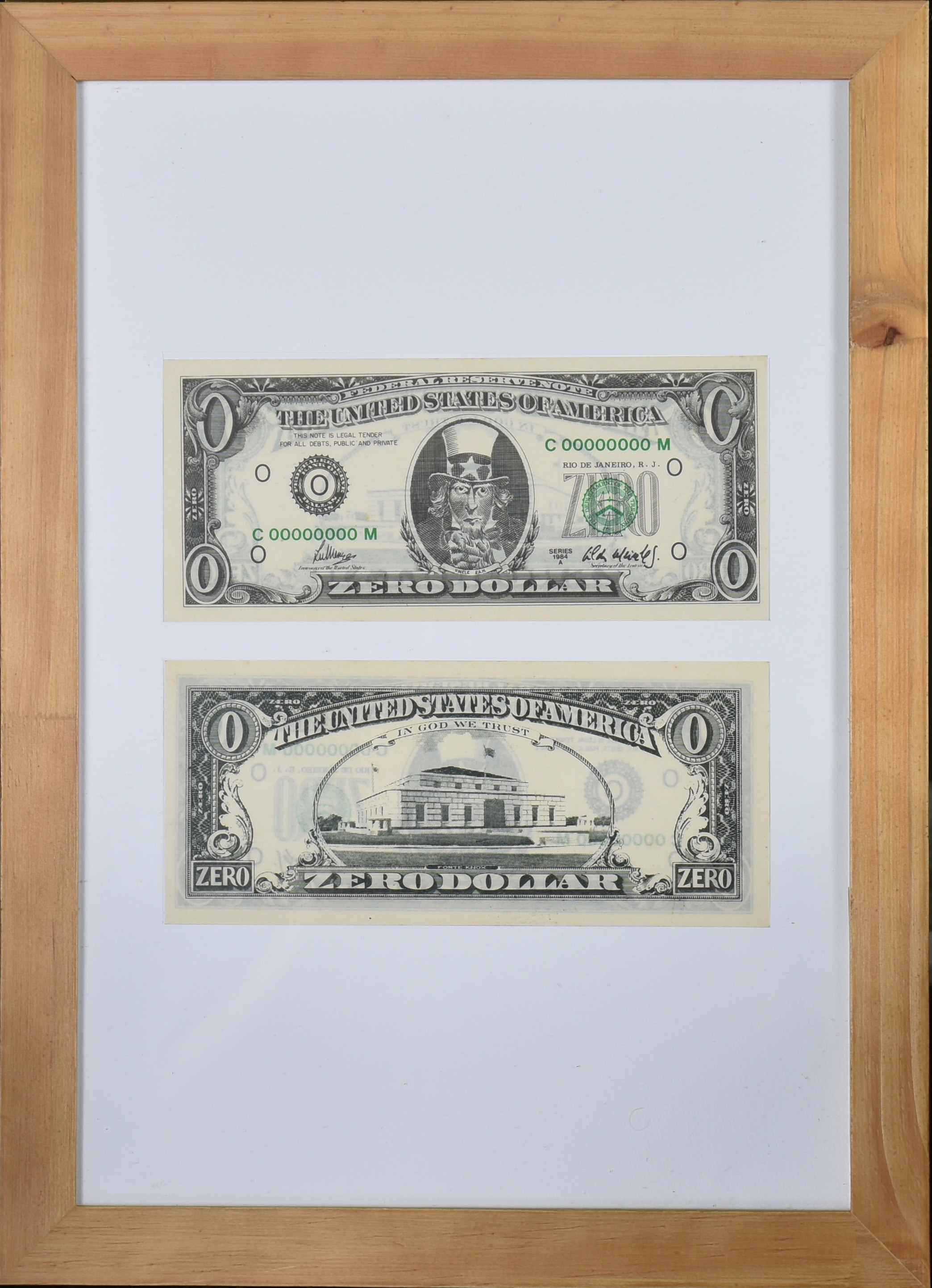 Cildo Meirelles (1948), Zero dollar - foto 1 de 3