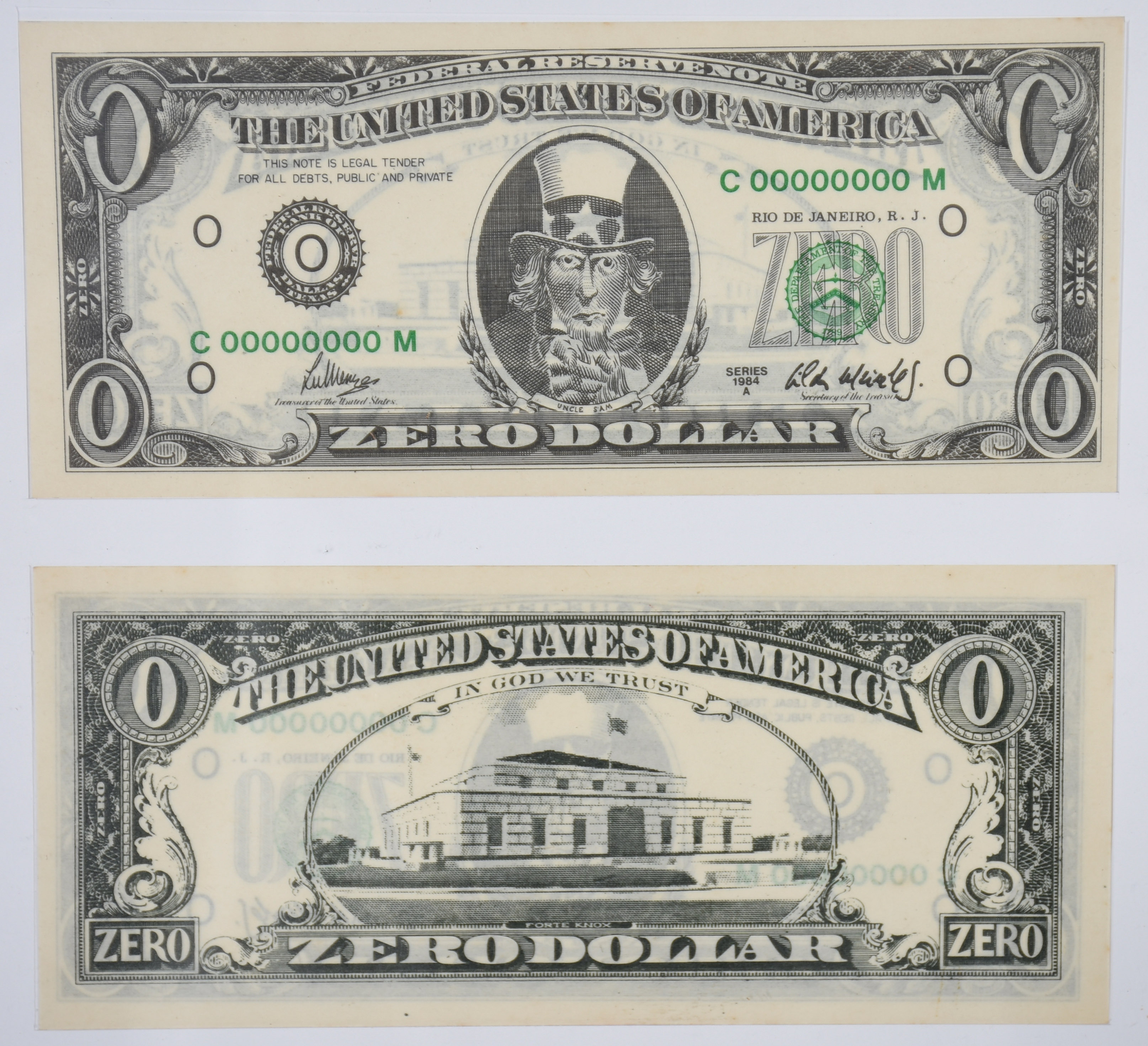 Cildo Meirelles (1948), Zero dollar - foto 2 de 3