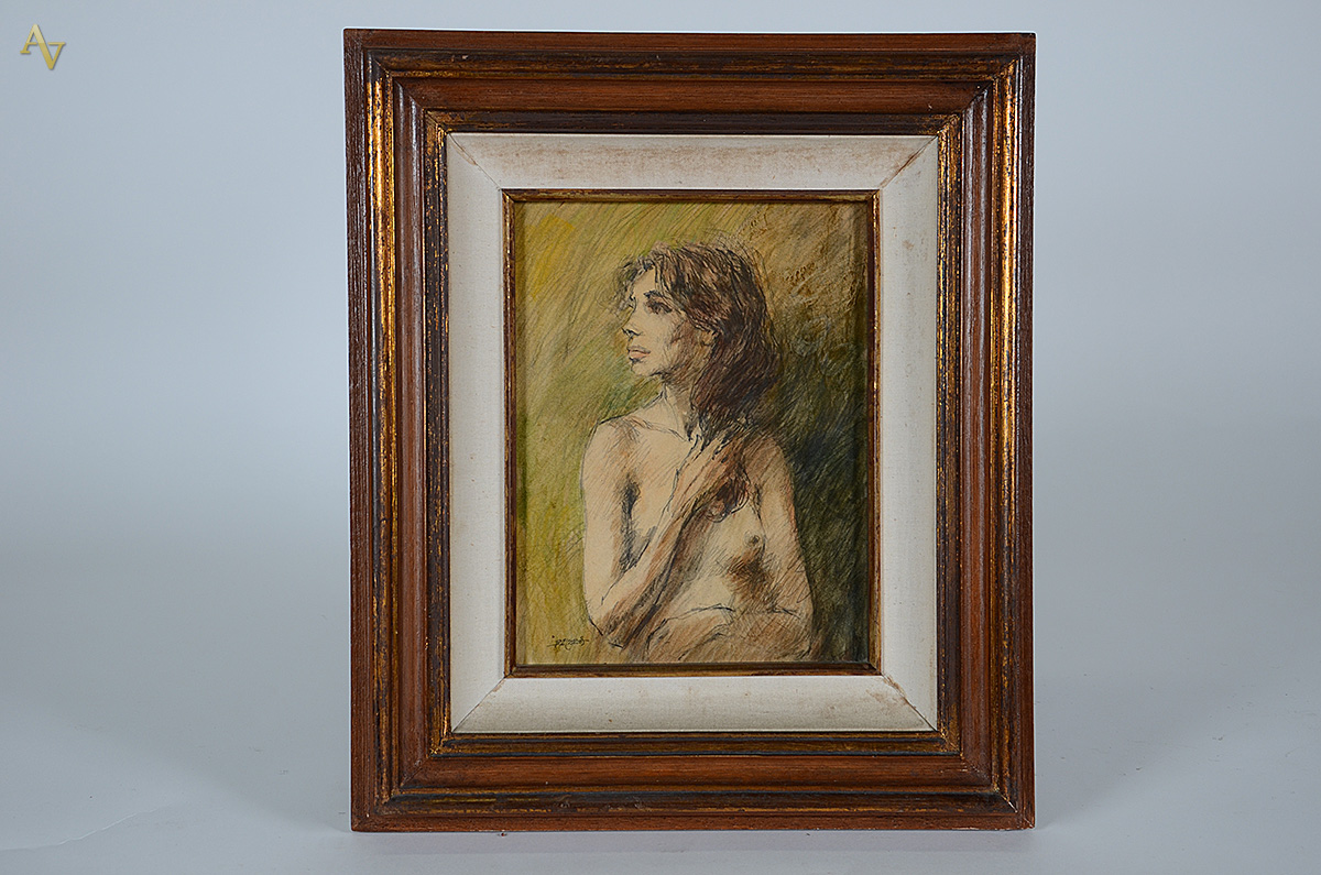 OSCAR PALACIOS - Figura - téc. mista - 28 x 22 - foto 1 de 3