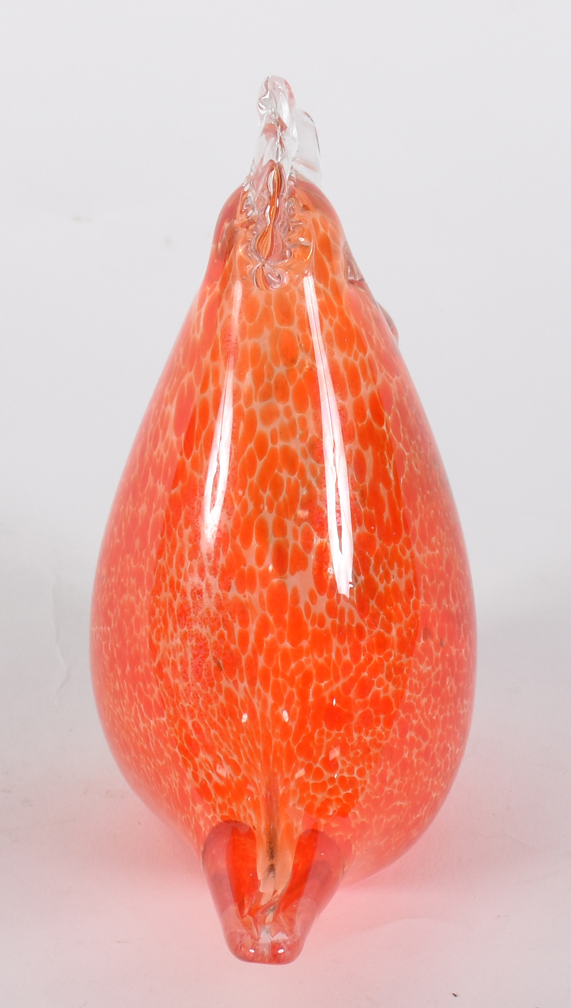 Galinha de murano na cor laranja. - foto 2 de 3