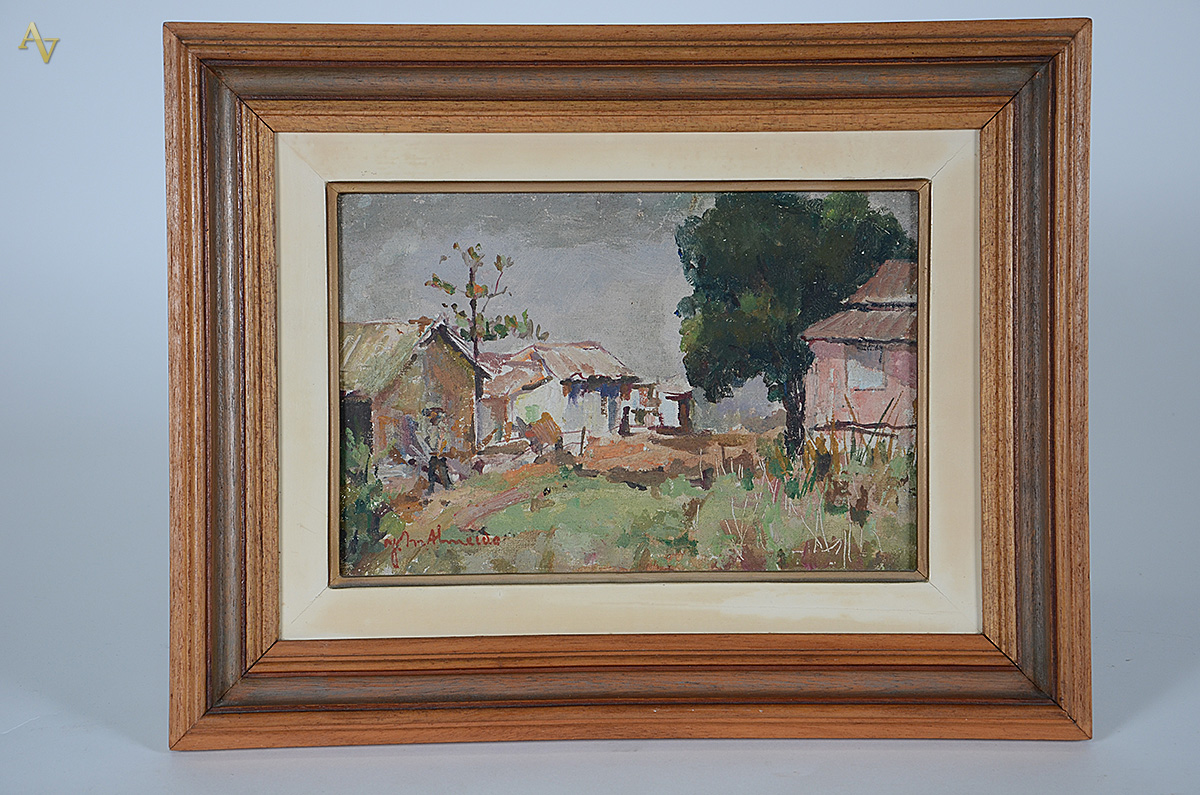 JOSÉ MARIA DE ALMEIDA - Paisagem com casas - osm - 21 x 32 - foto 1 de 3