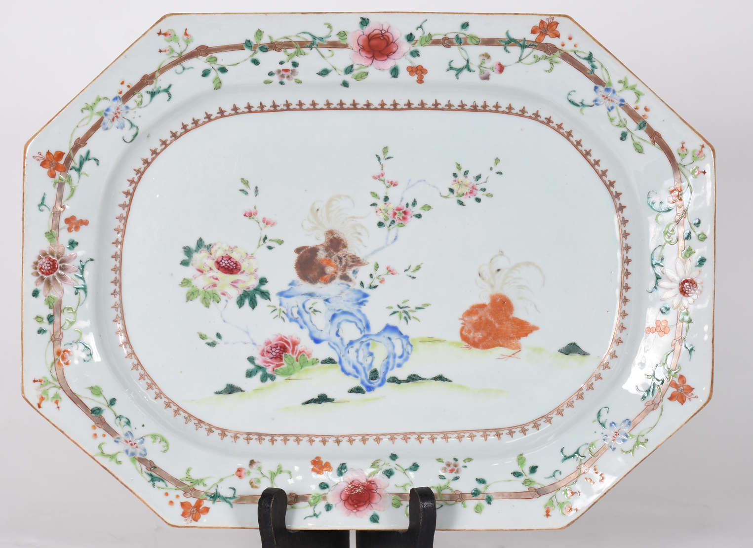 Travessa em porcelana Companhia das Índias do Serviço dos Galos... - foto 1 de 2