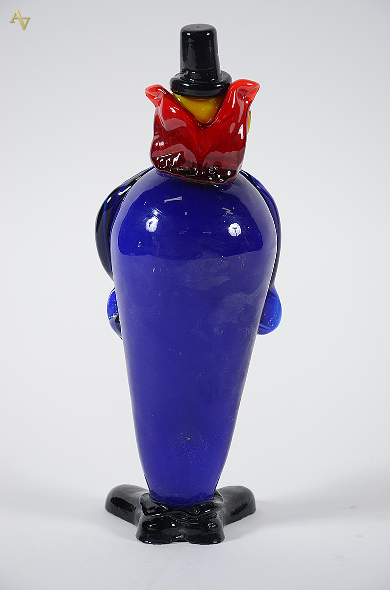 Palhaço de murano azul. Altura 33 cm. - foto 2 de 2