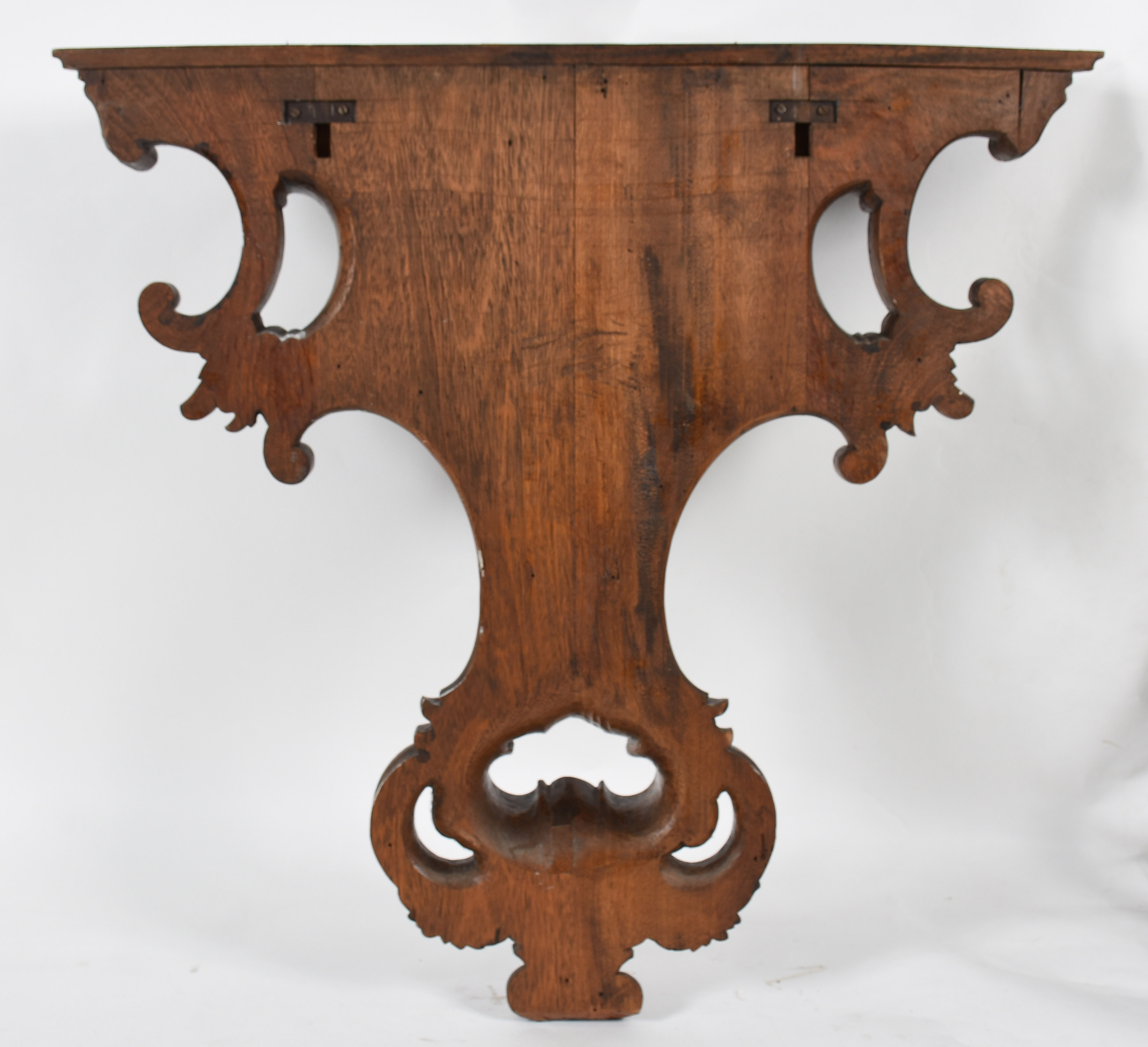 Console de madeira nobre entalhada com tampo de mármore, acompanha... - foto 6 de 6