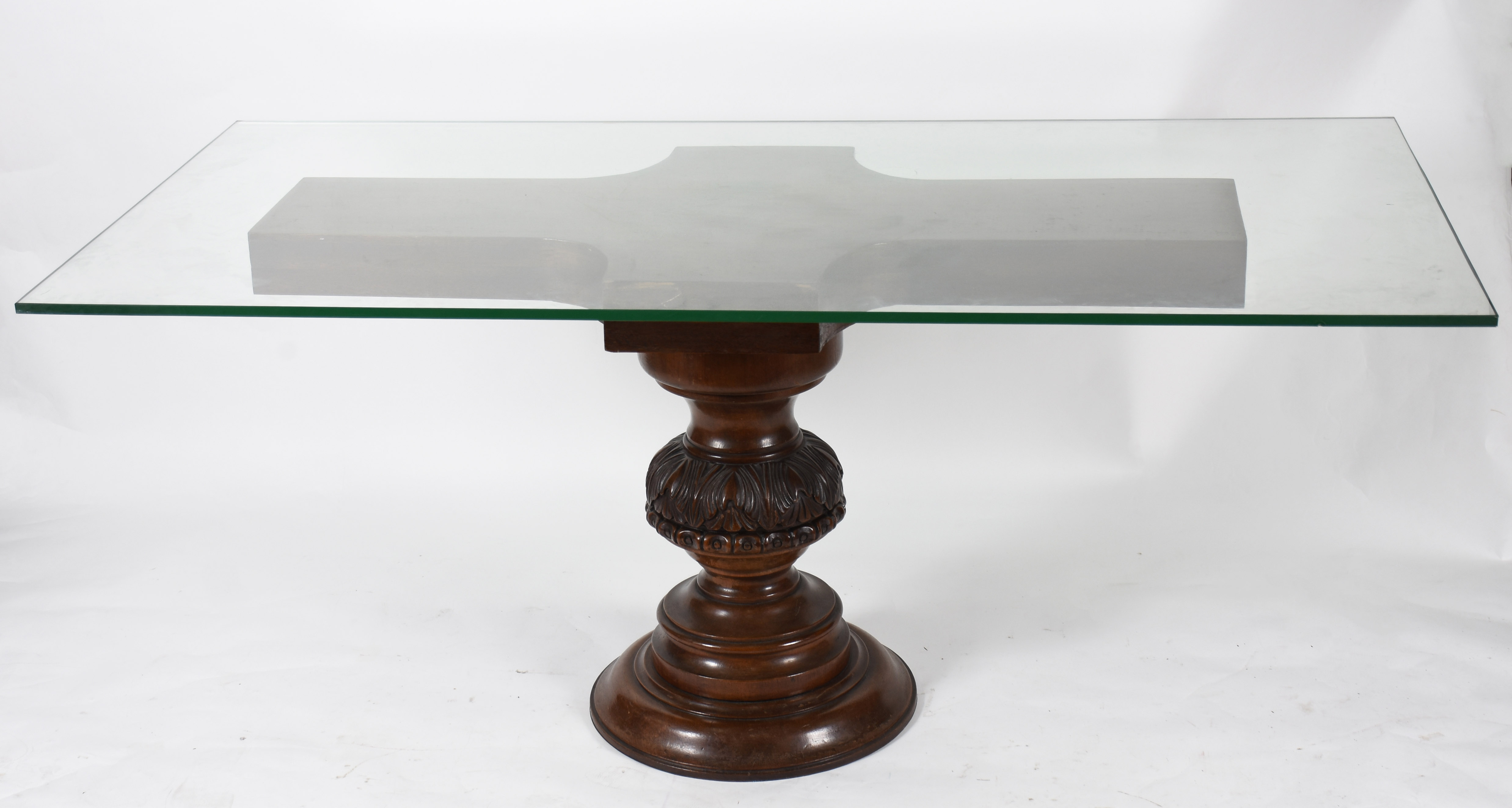 Mesa de jantar de madeira nobre, estilo colonial brasileiro, tampo de... - foto 2 de 6