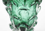 Vaso de murano italiano na cor verde . - Vaso de murano italiano na cor verde .