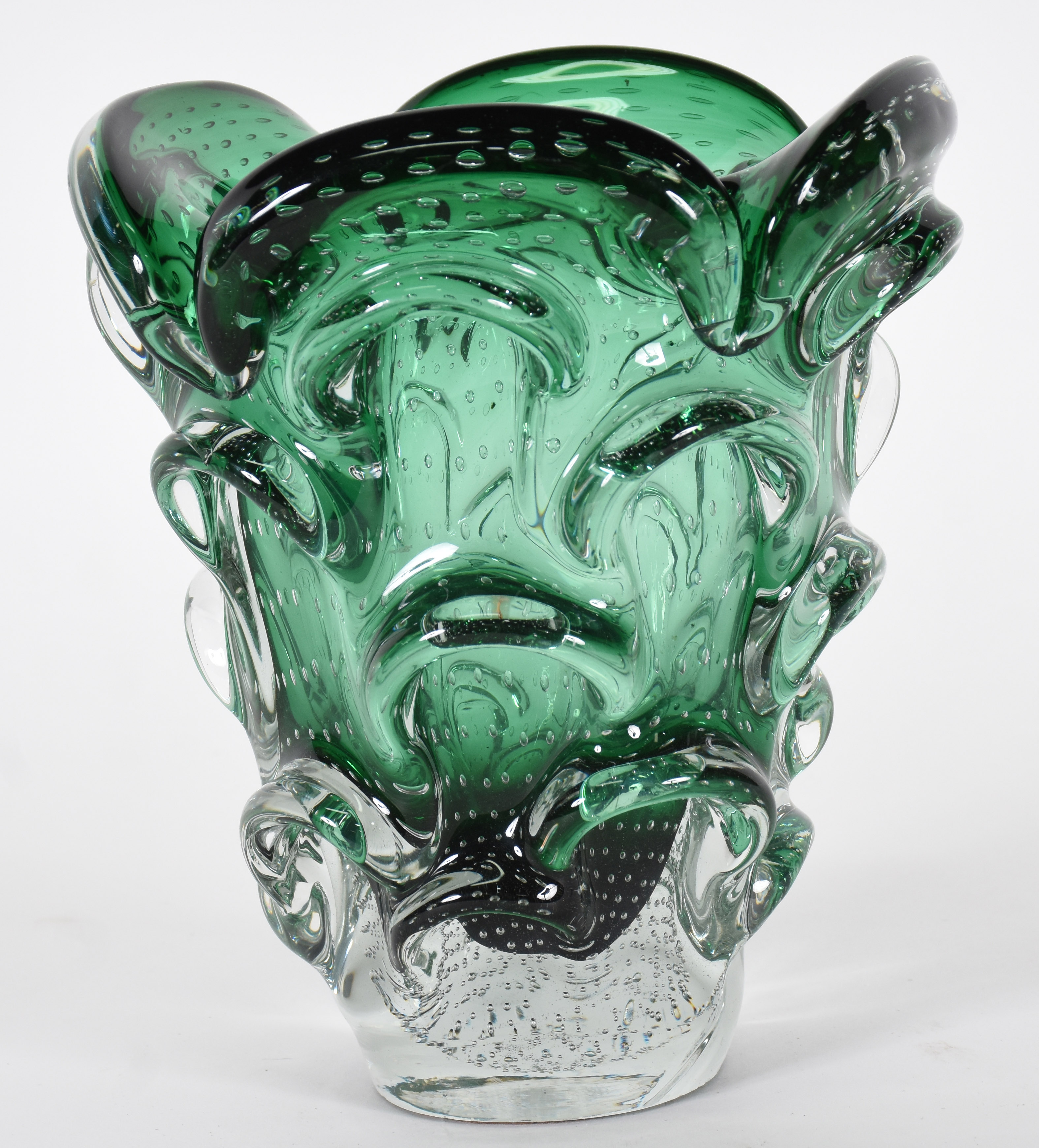 Vaso de murano italiano na cor verde . - foto 2 de 3