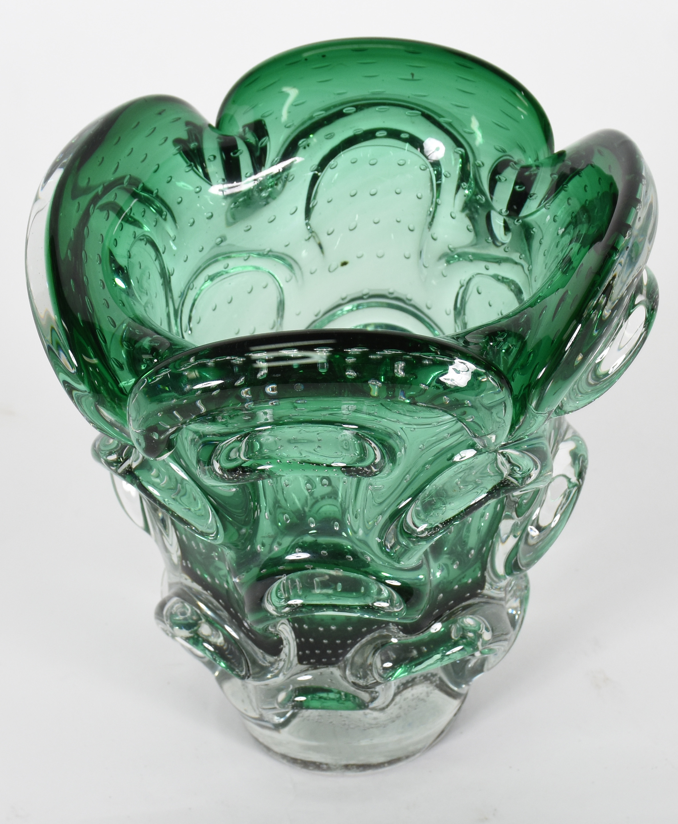 Vaso de murano italiano na cor verde . - foto 3 de 3