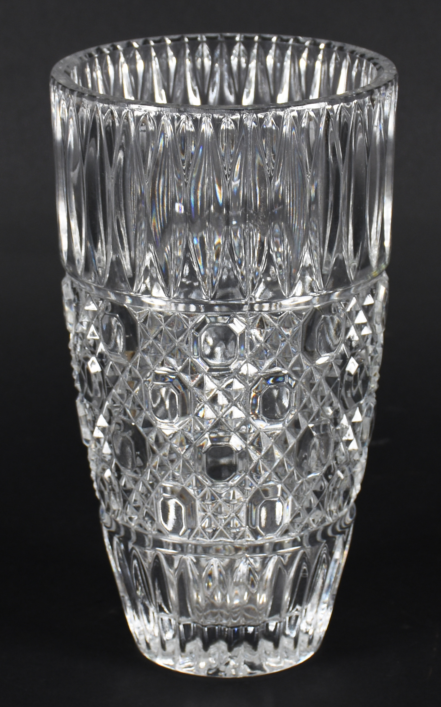 Vaso de cristal lapidado - foto 1 de 3