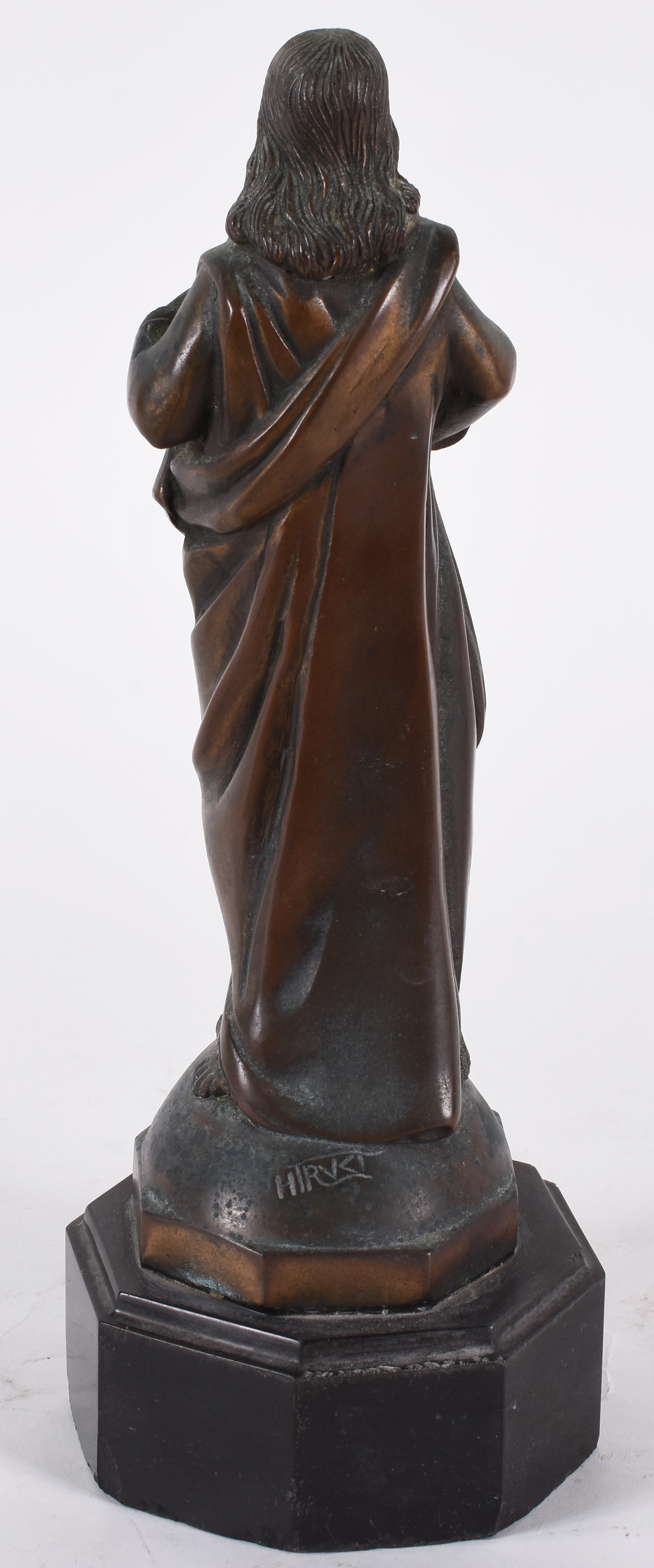 Imagem de bronze representando Sagrado coração de Jesus, assinado. - foto 6 de 6