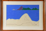 Décio Vieira (1922-1988), Nú feminino com vista... - Lápis, guache sobre papel .( Com certificado da Dulce maria Azeredo Holzmeister)