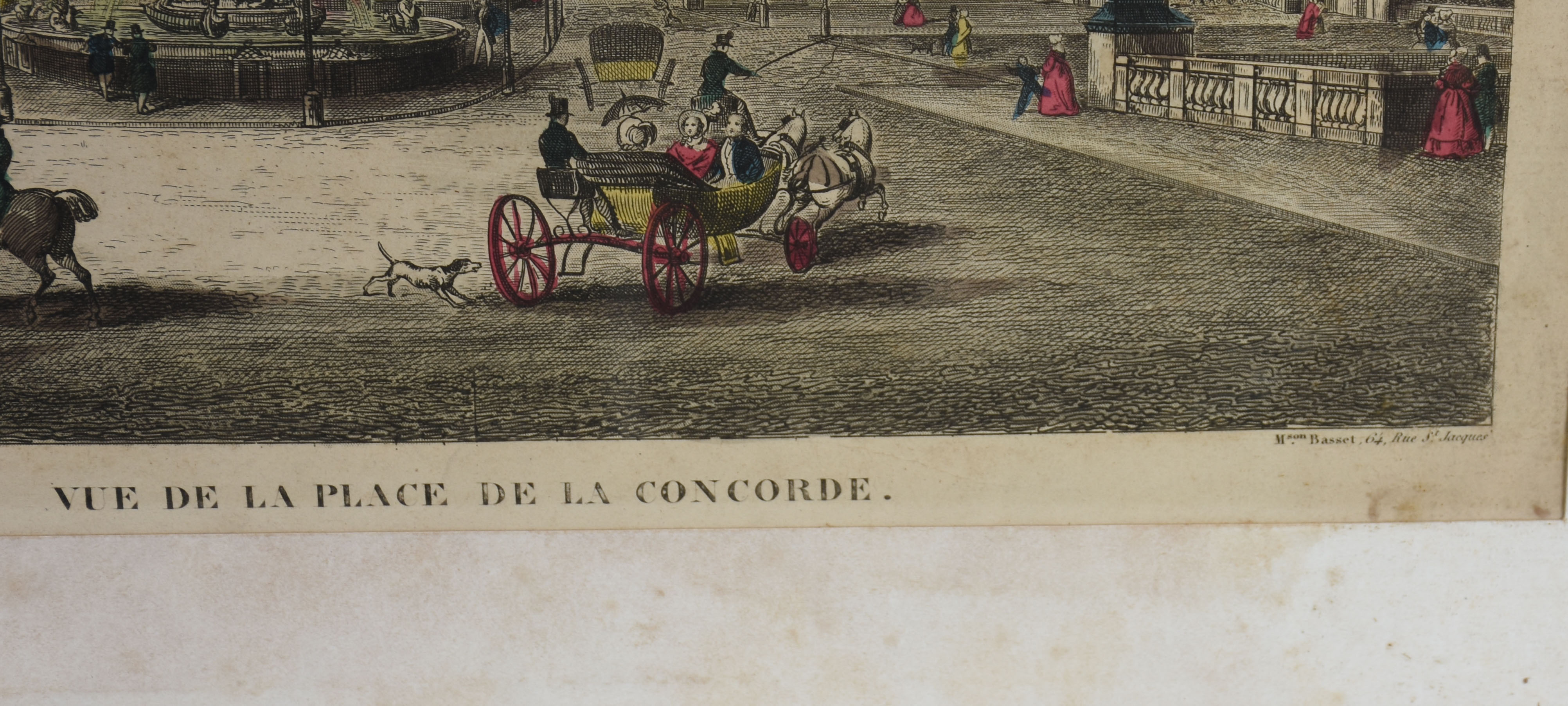 Duas gravuras - Vue de la place de la Concorde / Napoleão em marcha. - foto 3 de 7