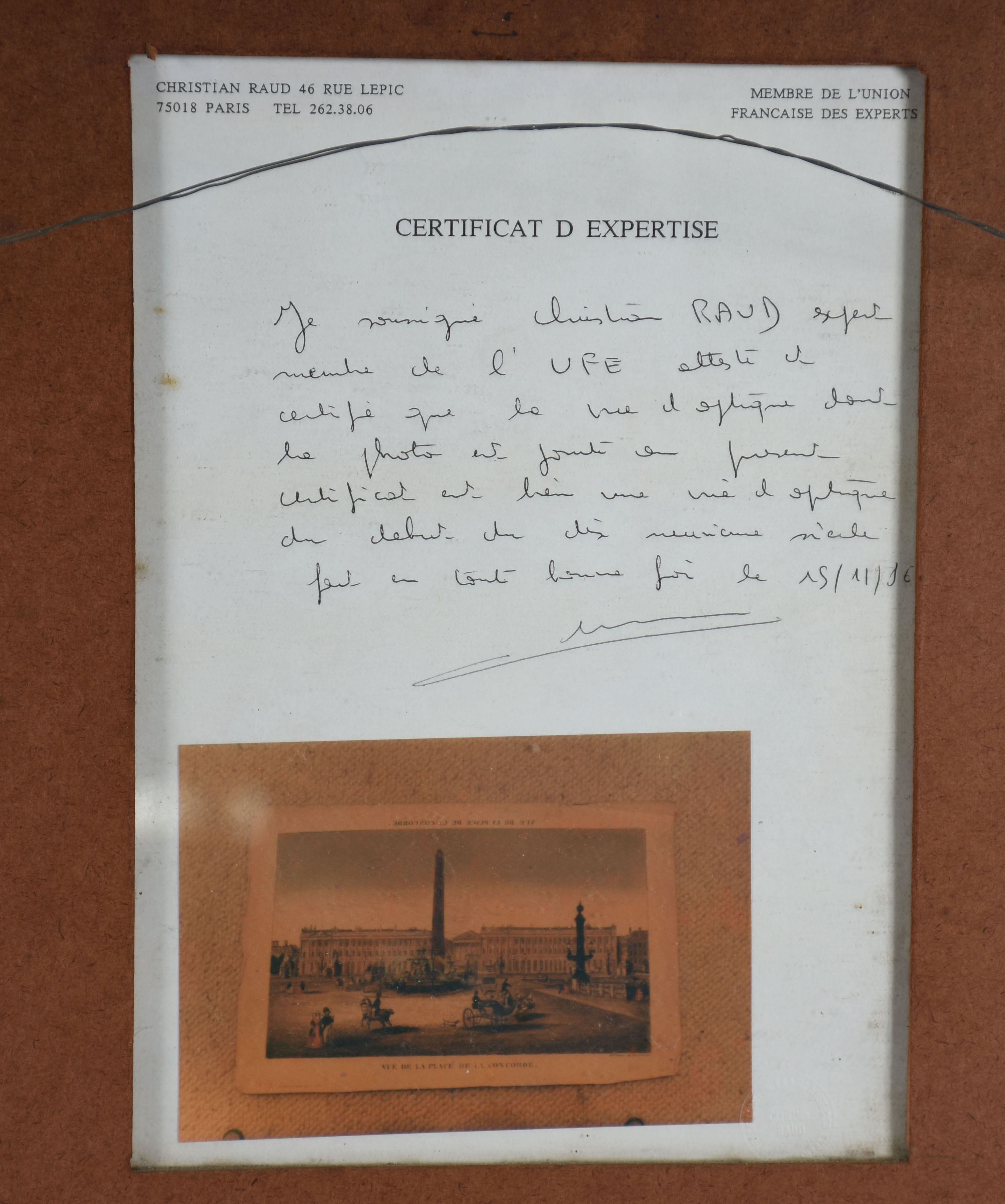 Duas gravuras - Vue de la place de la Concorde / Napoleão em marcha. - foto 7 de 7