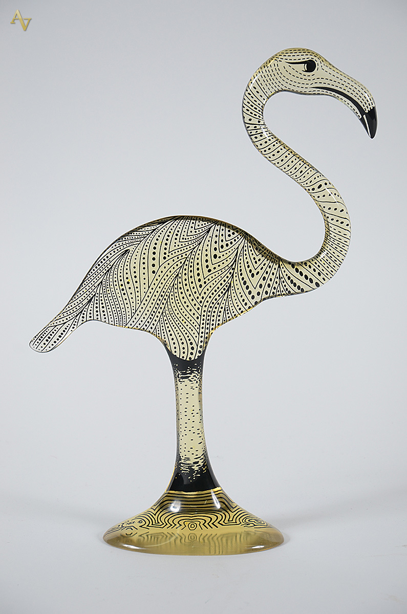PALATNIK - Escultura em resina de poliéster representando Flamingo... - foto 1 de 2
