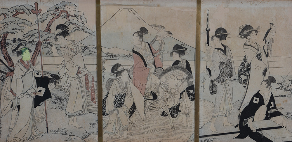 KITAGAWA UTAMARO - Figuras orientais - guache sobre papel - medida... - foto 2 de 3