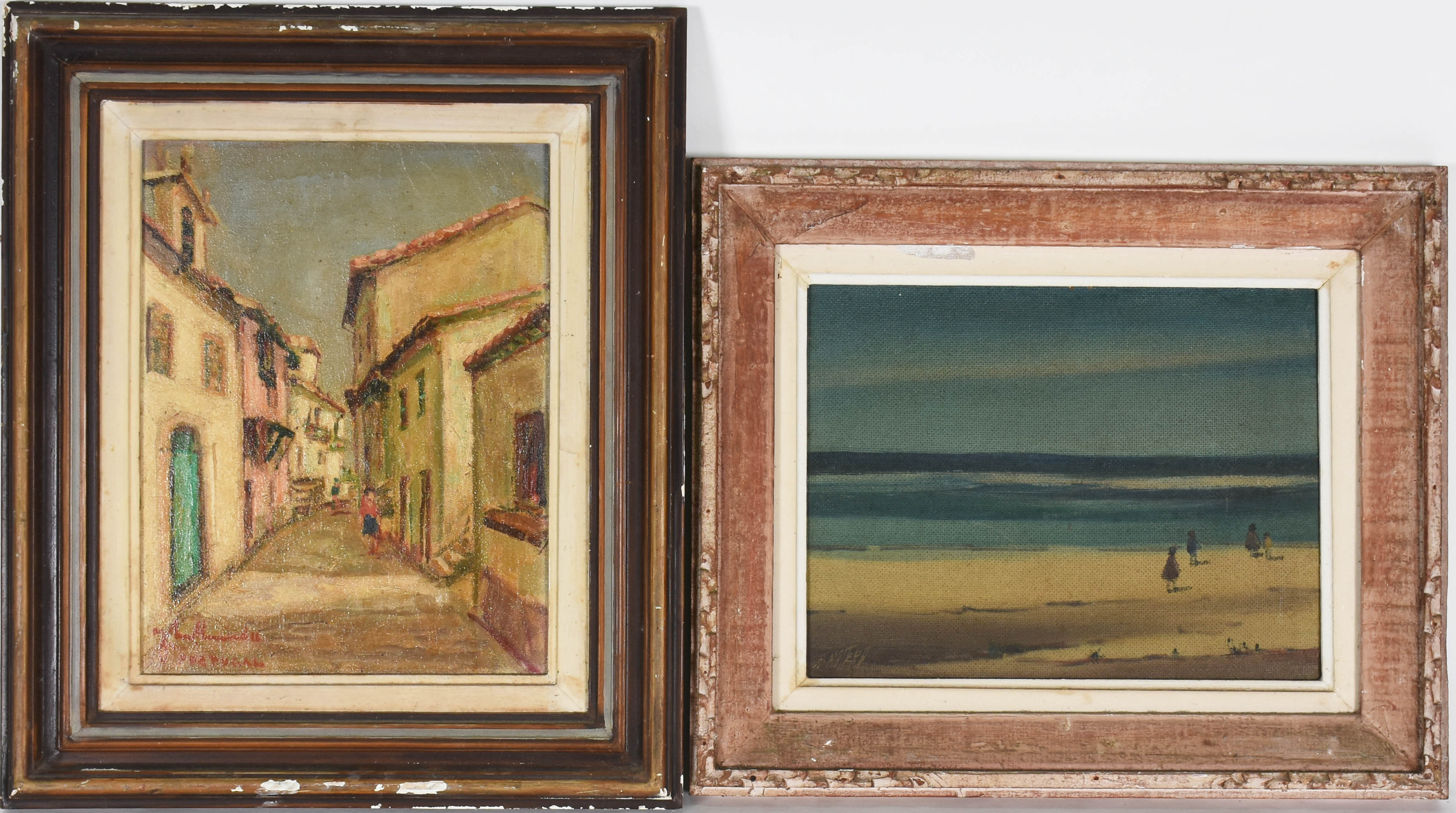 Dois quadros : - JOSÉ MARIA DE ALMEIDA ( 1906/1995), o.s.t. , datado... - foto 1 de 4