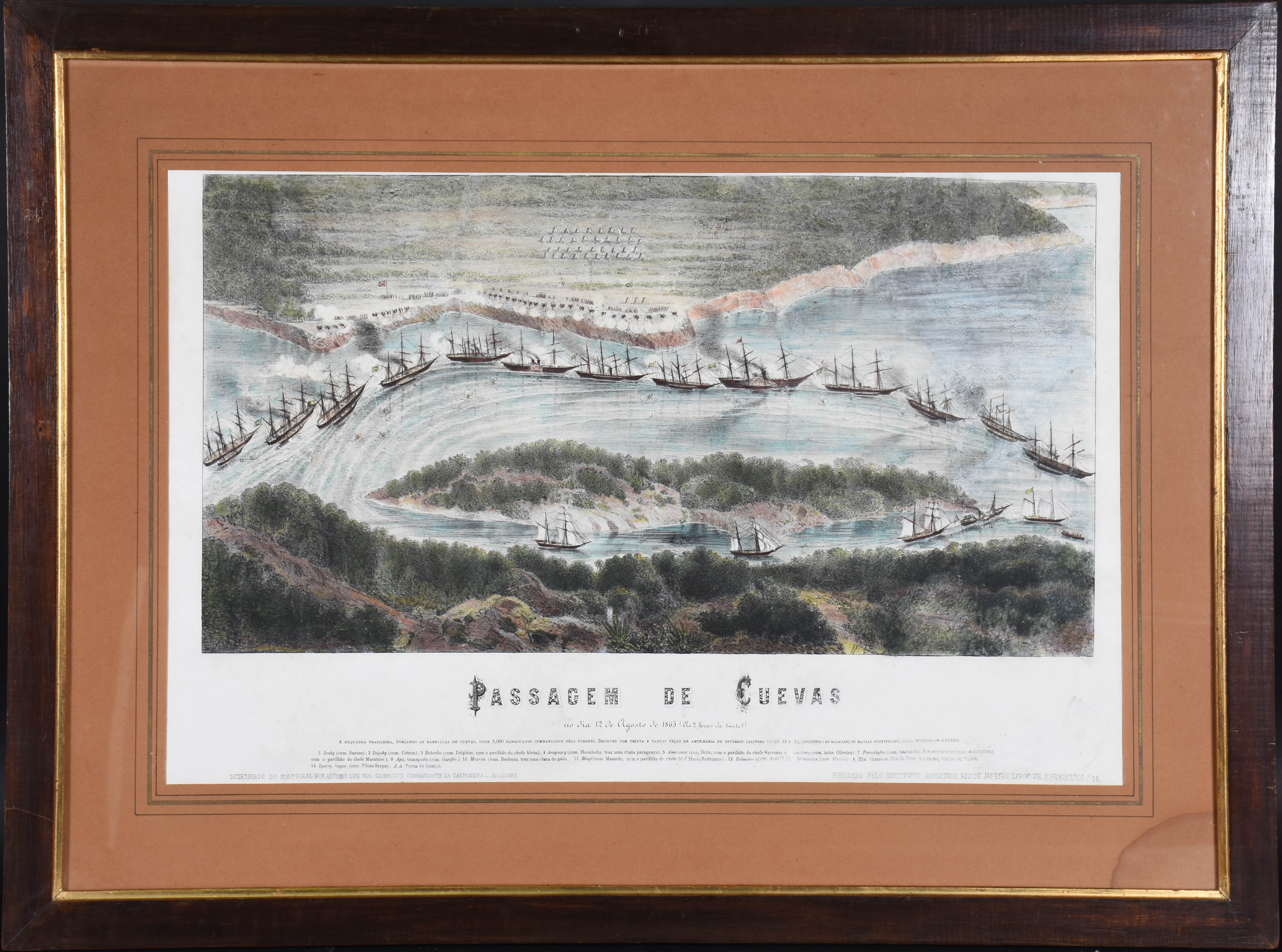 Gravura, Passagem de Cuevas , 12 de Agosto de 1865. ( Restaurada ) - foto 1 de 5