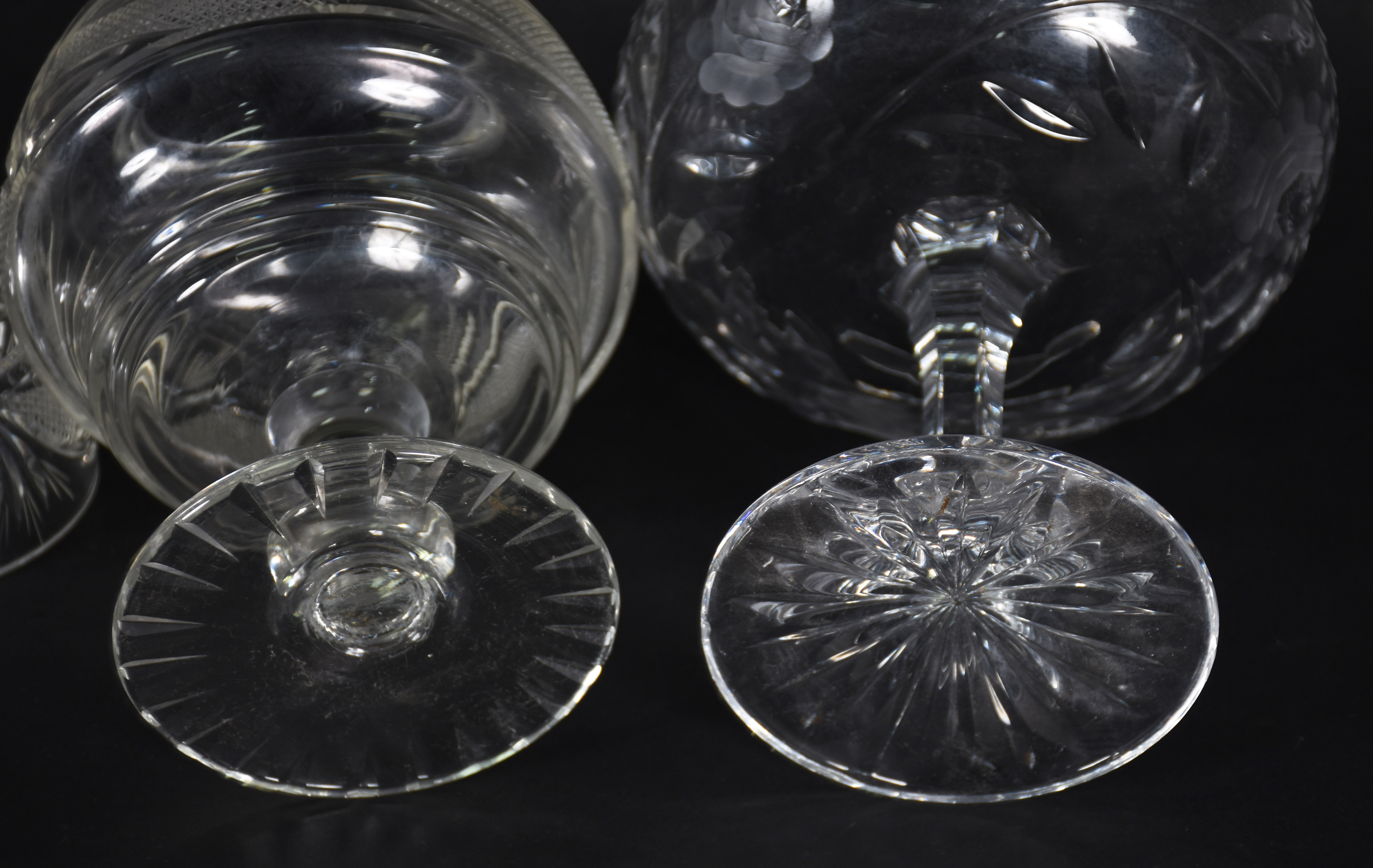 Duas peças de cristal lapidado sendo, compoteira e fruteira - foto 3 de 3