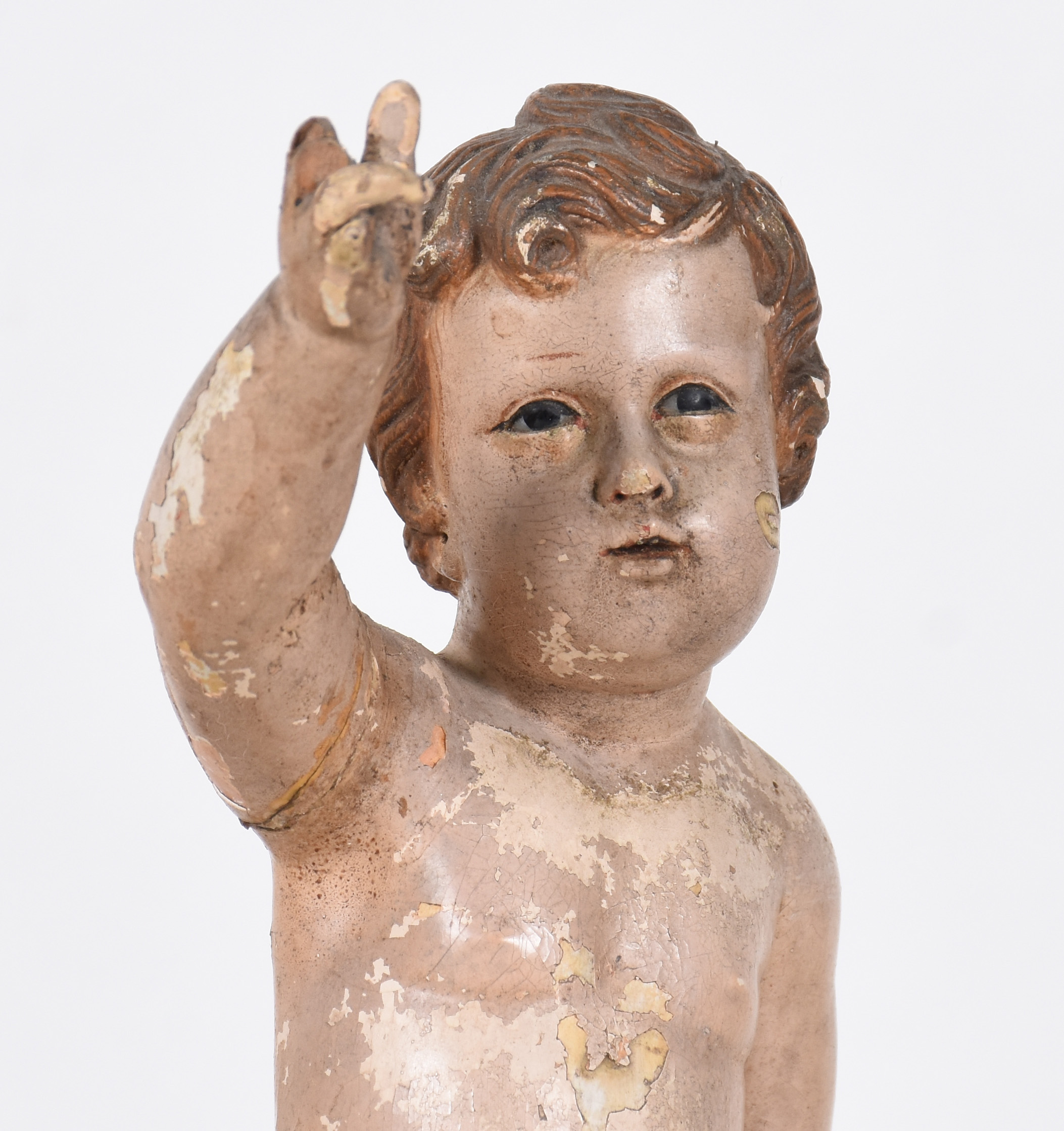 Seis imagens diversas de Menino Deus em madeira policromada. - foto 2 de 10