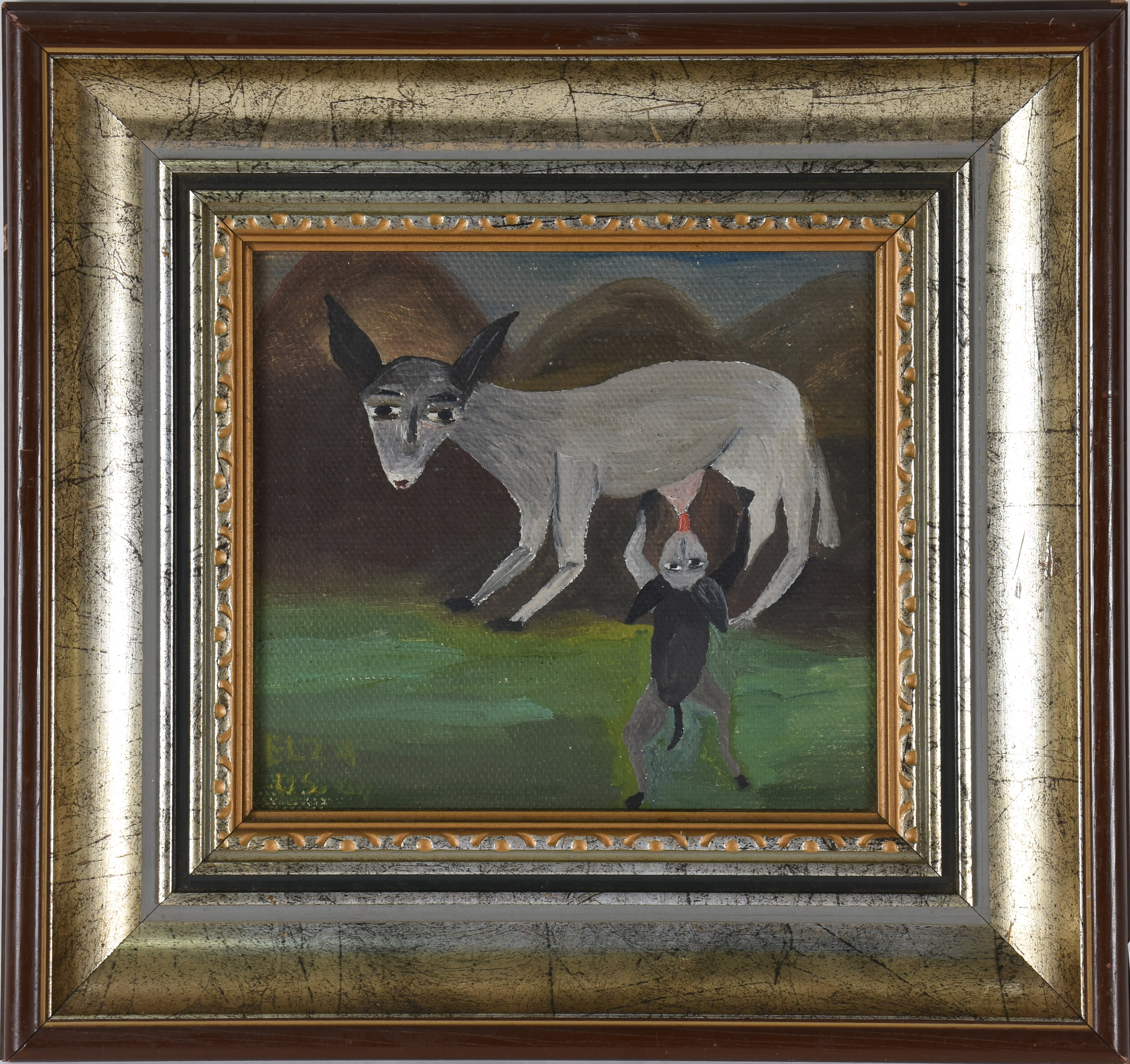 Elza O. S. (1928-2007), Animal com figura - foto 1 de 3