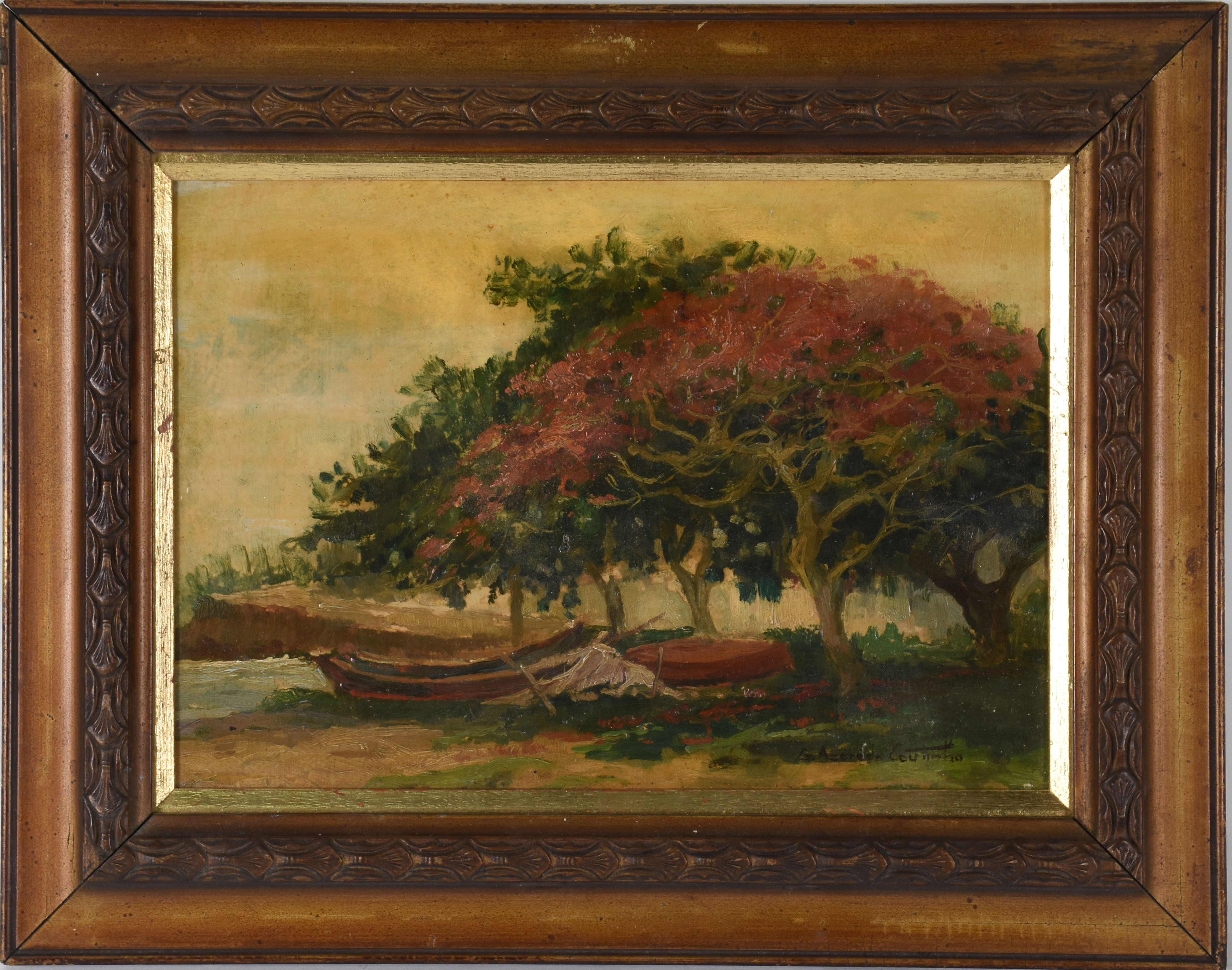 Gérson de Azeredo Coutinho (1900-1967), Marinha com barcos - foto 1 de 3