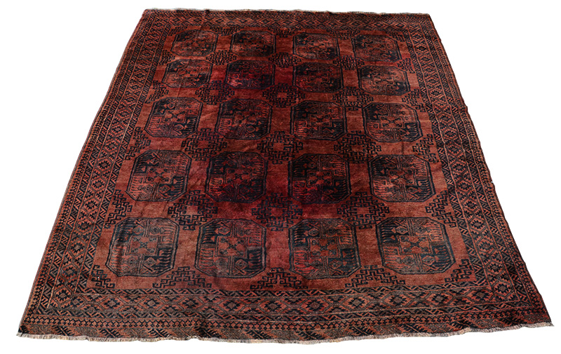 Tapete Afghan. Medidas 3,12 x 3,75 m.