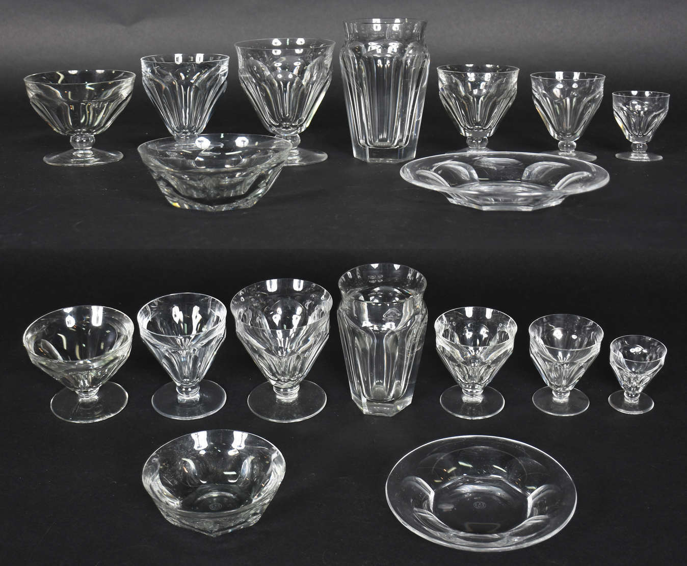 BACCARAT - Serviço de cristal frances, lapidação "HARCOURT"... - foto 1 de 3