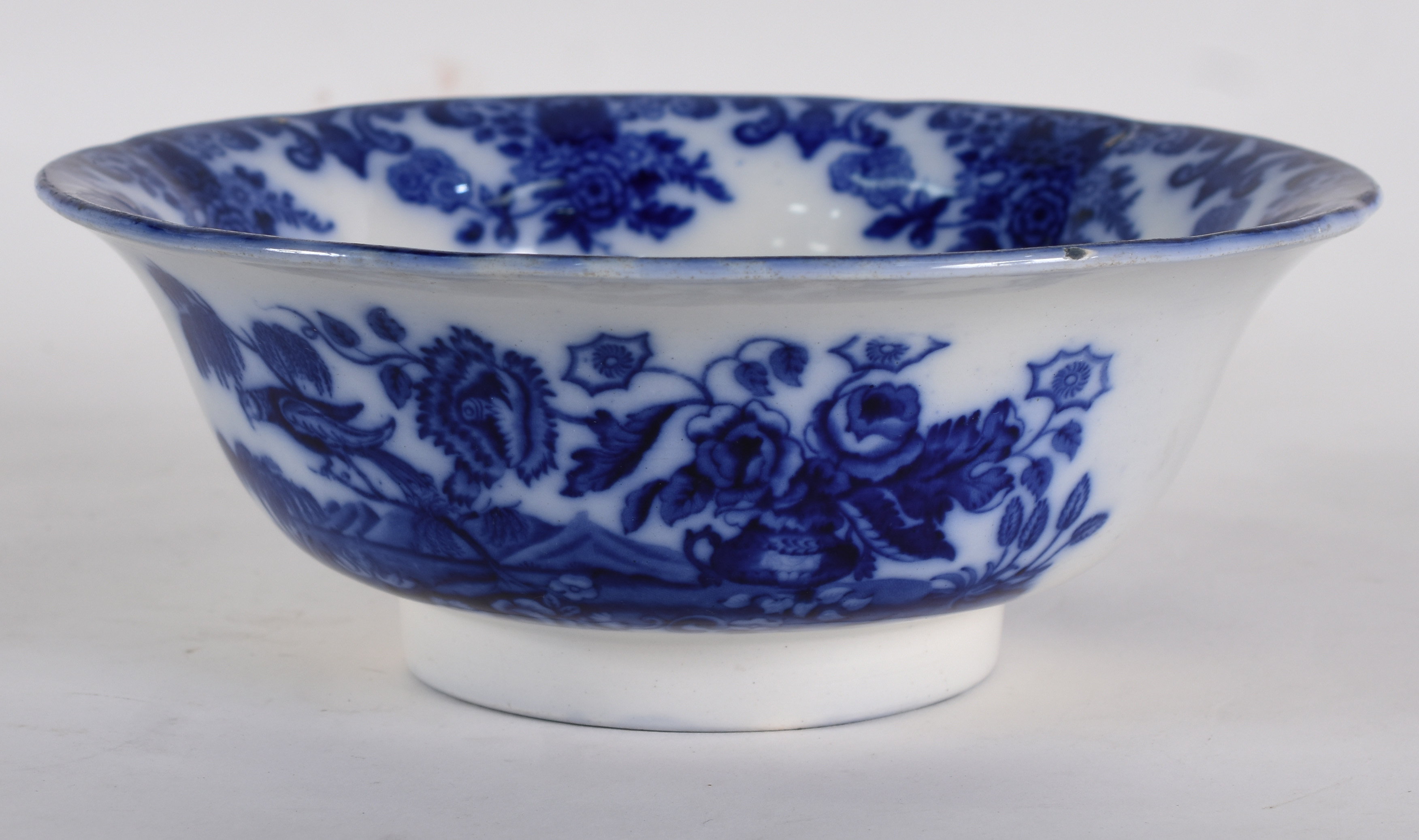 Saladeira inglesa de porcelana Copeland azul borrão . Medidas 9 x 25... - foto 2 de 6