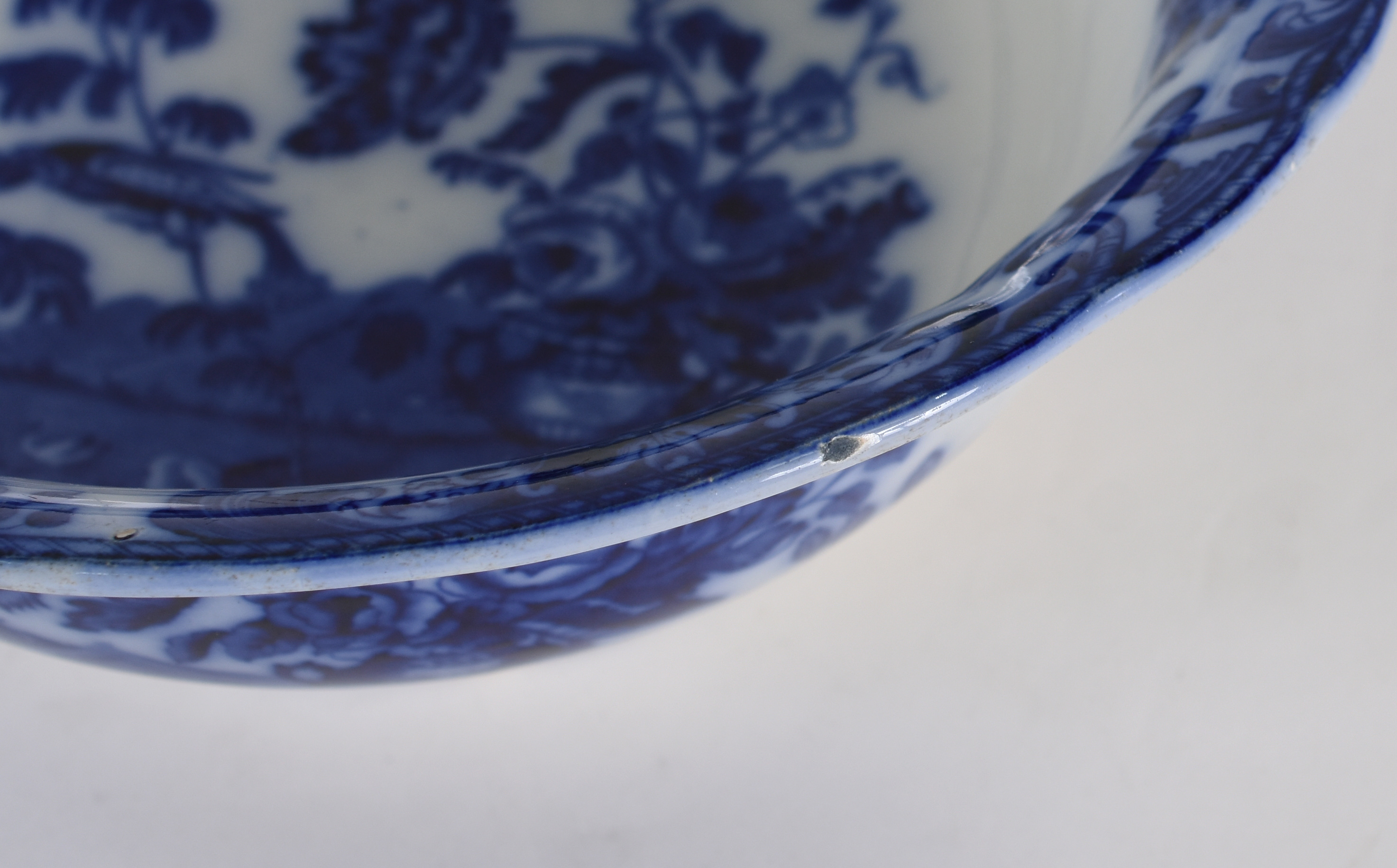 Saladeira inglesa de porcelana Copeland azul borrão . Medidas 9 x 25... - foto 5 de 6