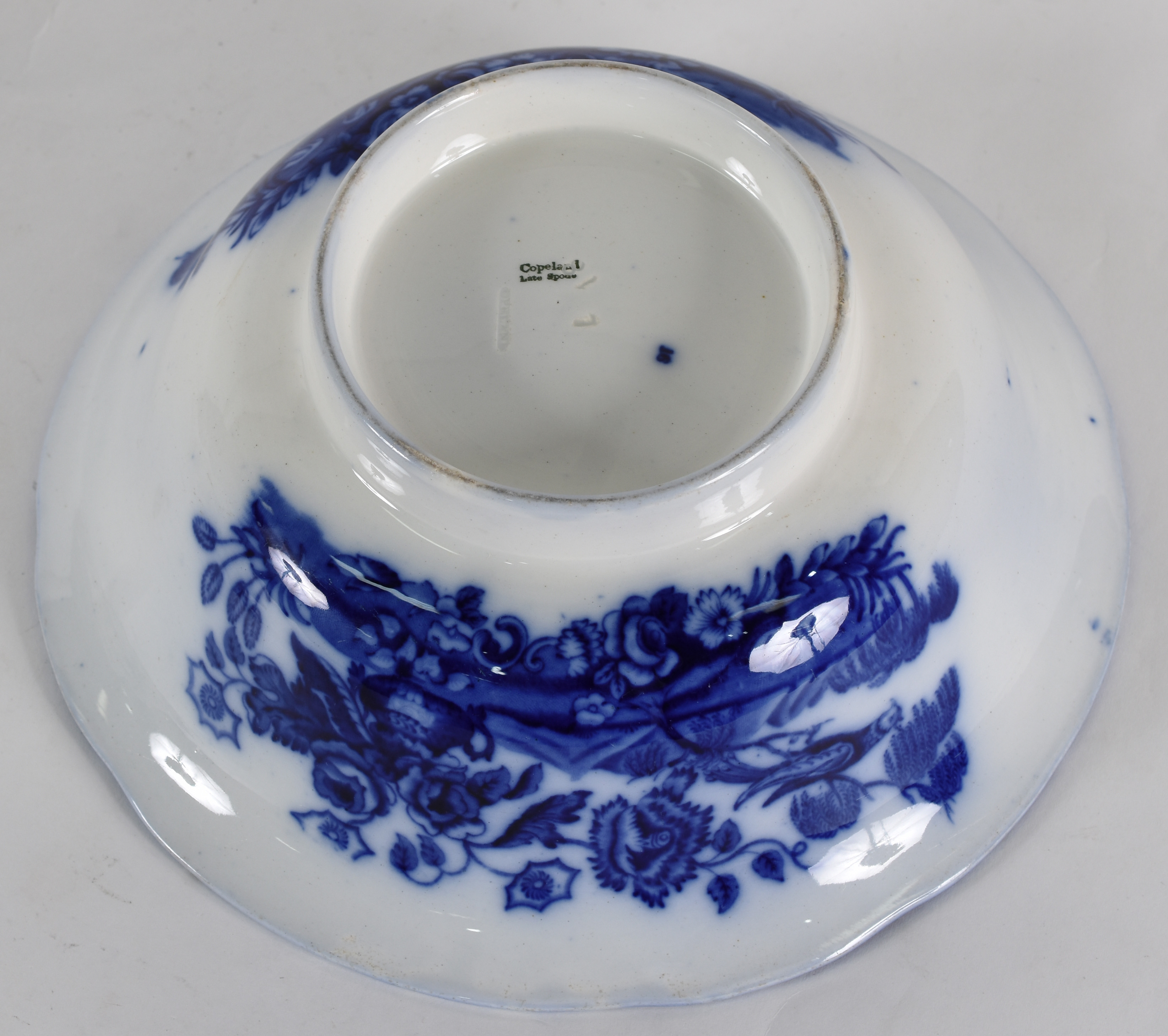 Saladeira inglesa de porcelana Copeland azul borrão . Medidas 9 x 25... - foto 6 de 6
