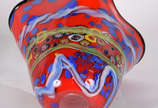 cachepot de Murano vermelho (furado no fundo e ... - cachepot de Murano vermelho (furado no fundo e pequenos lascados)
20 cm .