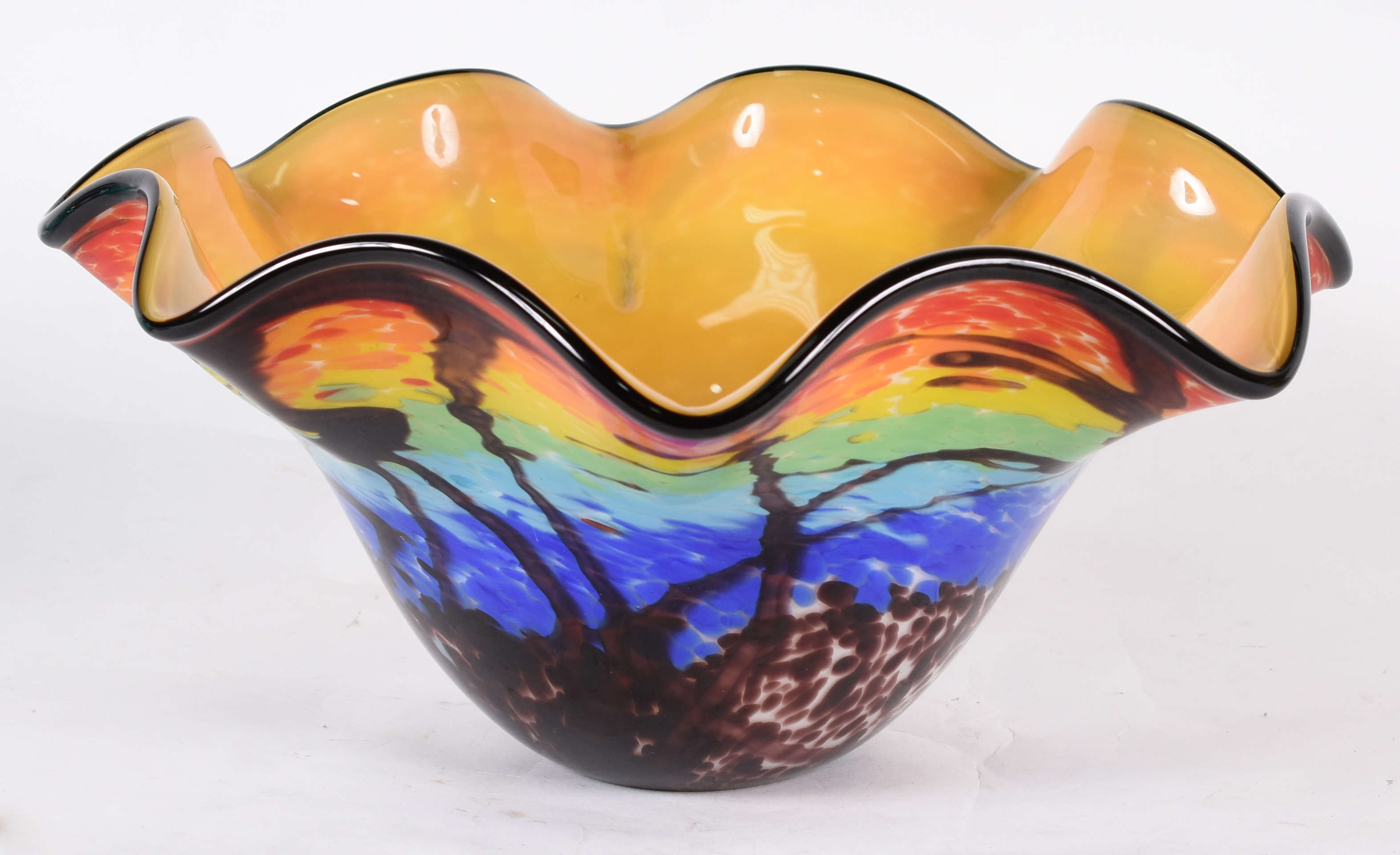 Centro de mesa de murano azul. 17 x 35 cm - foto 1 de 3