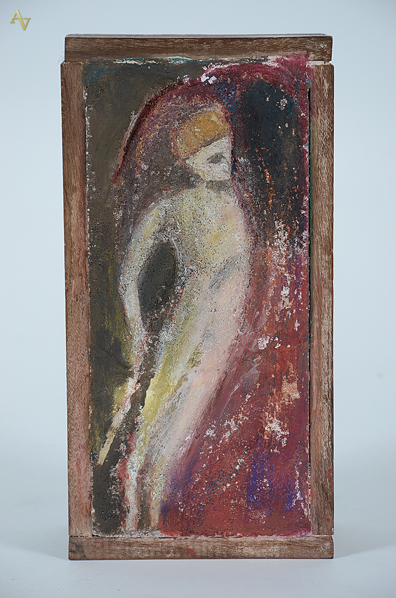 MARCIER, EMERIC - Bloco de concreto com pintura de figura - 13 x 8 x... - foto 1 de 3