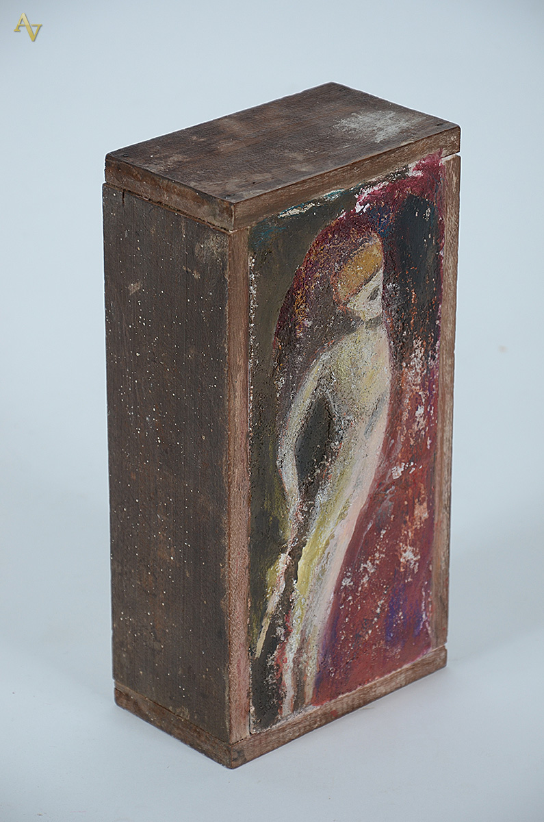 MARCIER, EMERIC - Bloco de concreto com pintura de figura - 13 x 8 x... - foto 2 de 3