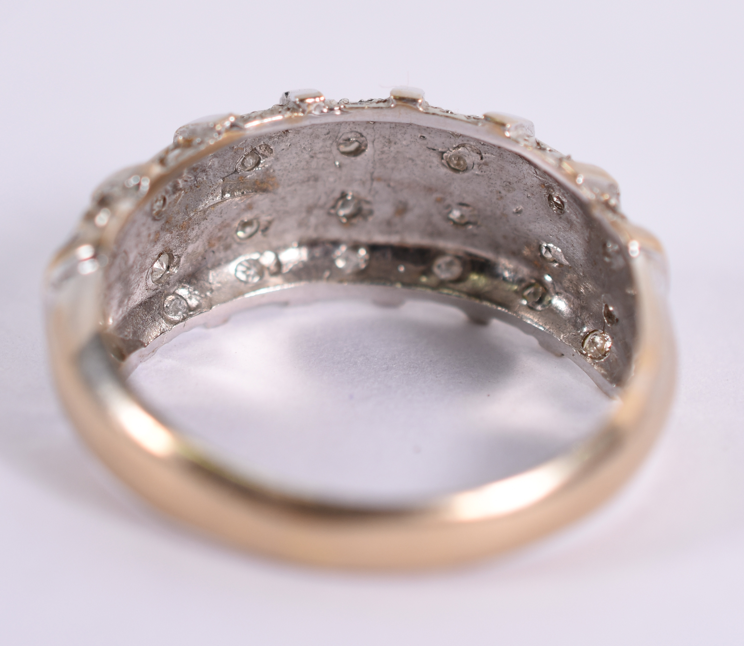 Anel de ouro branco com brilhante . Aro 22 . ( Por questão de... - foto 4 de 4