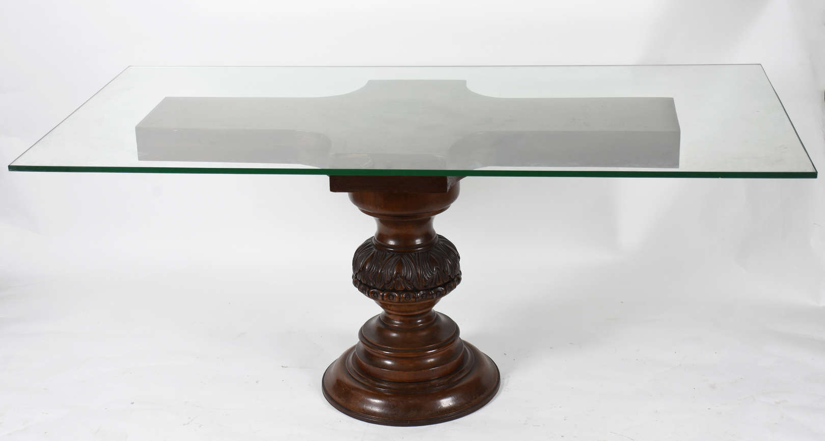 Mesa de jantar de madeira nobre, estilo colonial brasileiro, tampo de... - foto 2 de 5