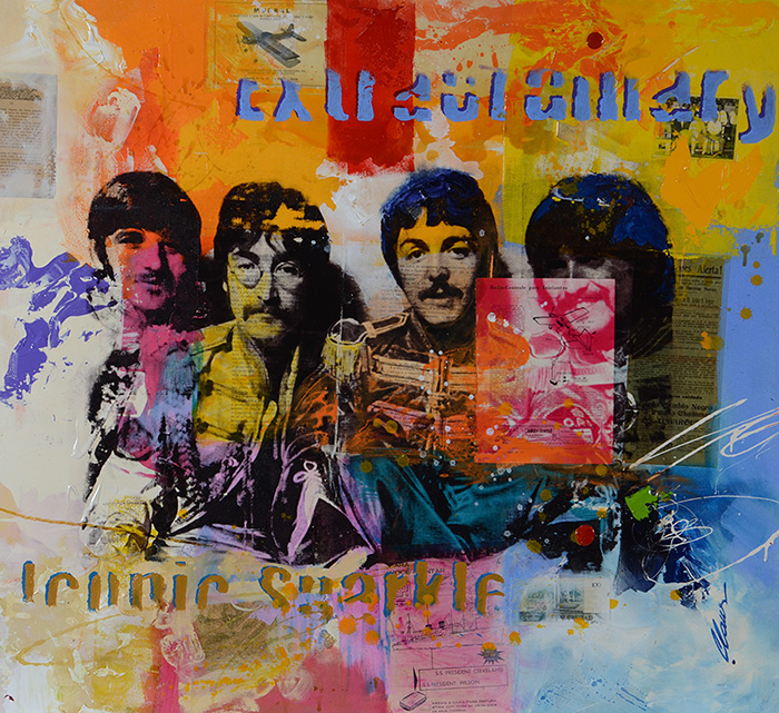 CLAUS COSTA - Beatles - técnica mista - 1,20 x 1,10. - foto 2 de 4