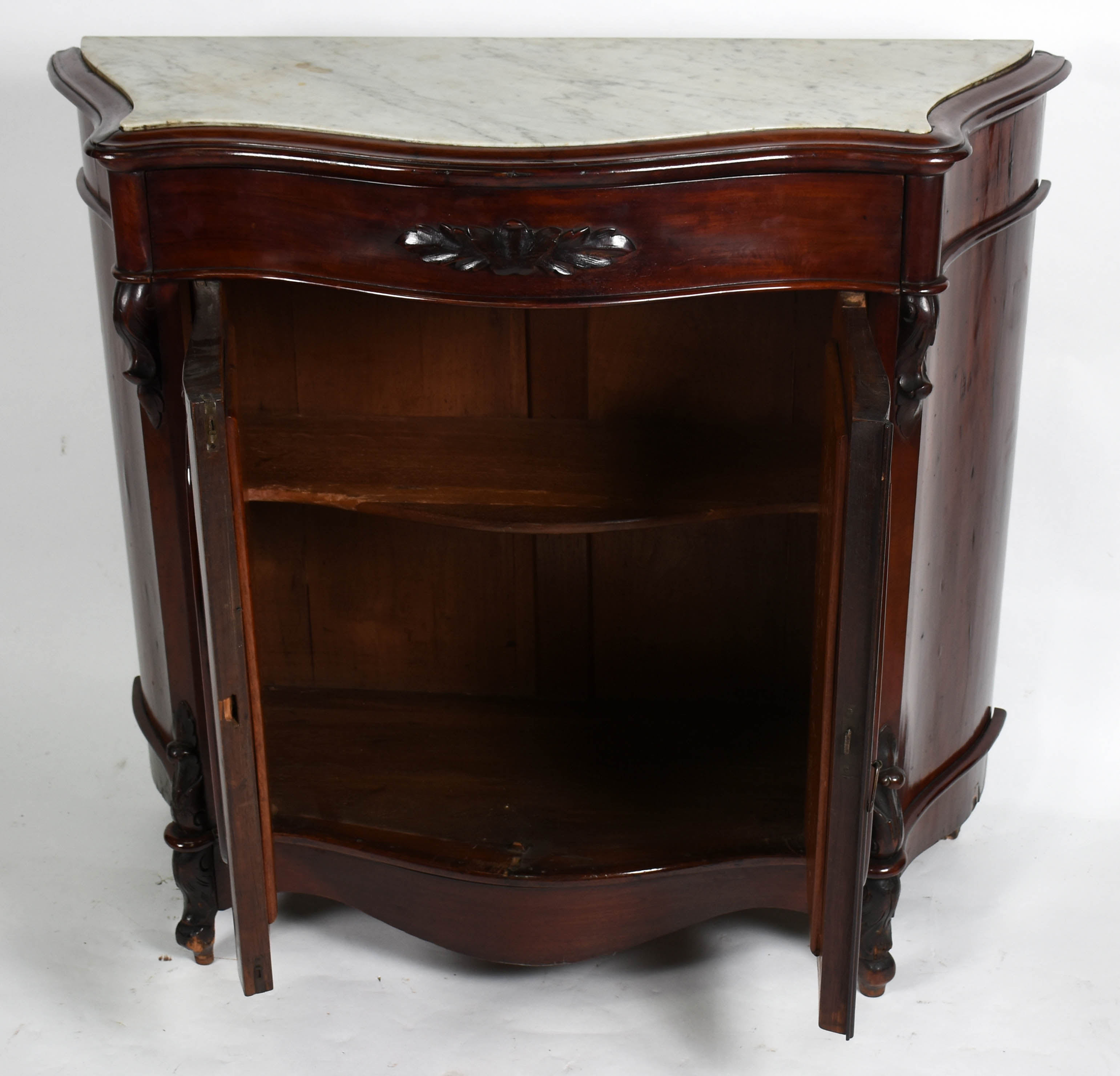 Dunquerque com 2 portas espelhadas , gaveta e tampo de mármore . - foto 2 de 5