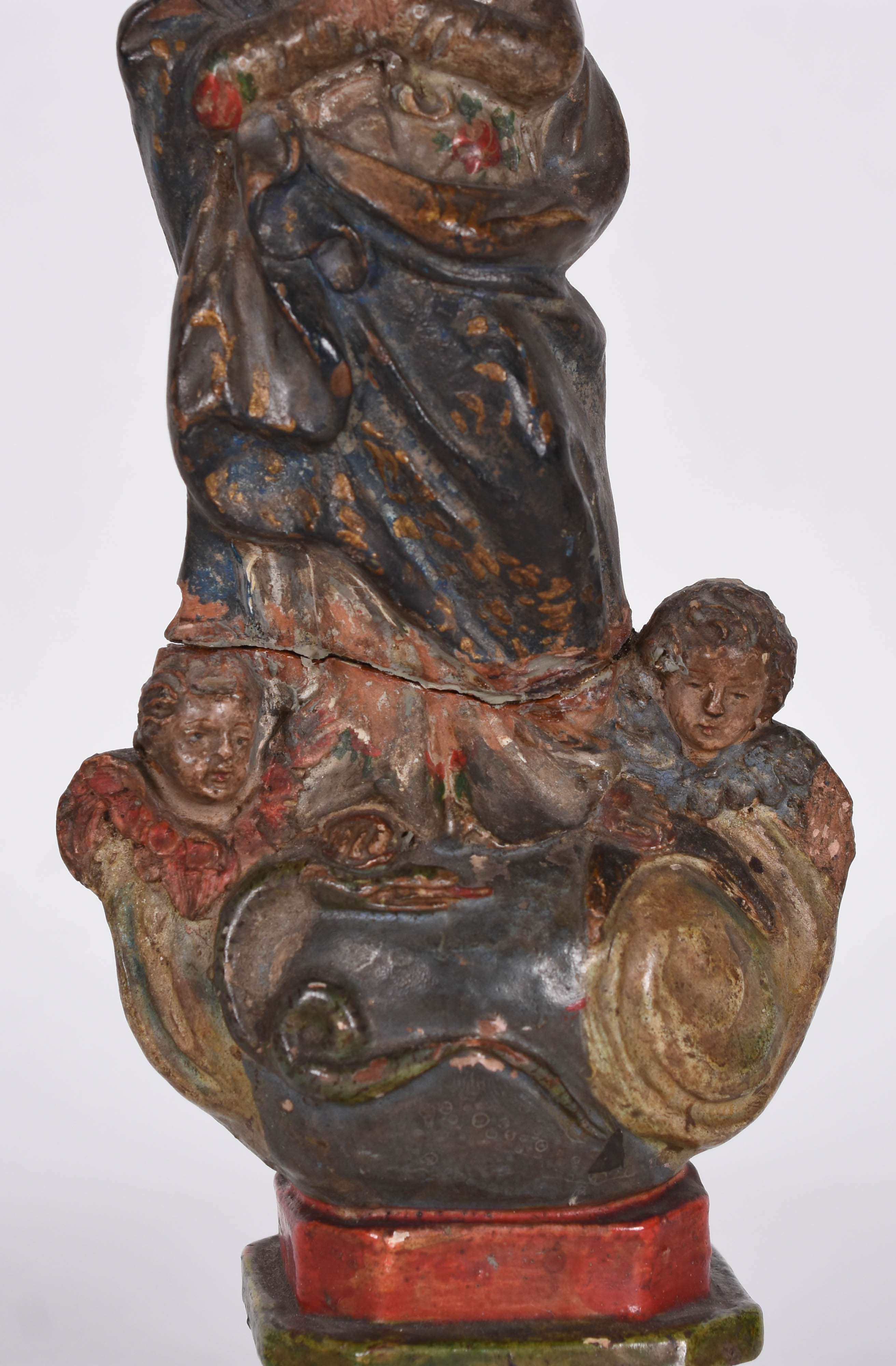 Imagem de N. Sra. em terracota policromada , com coroa. - foto 5 de 6