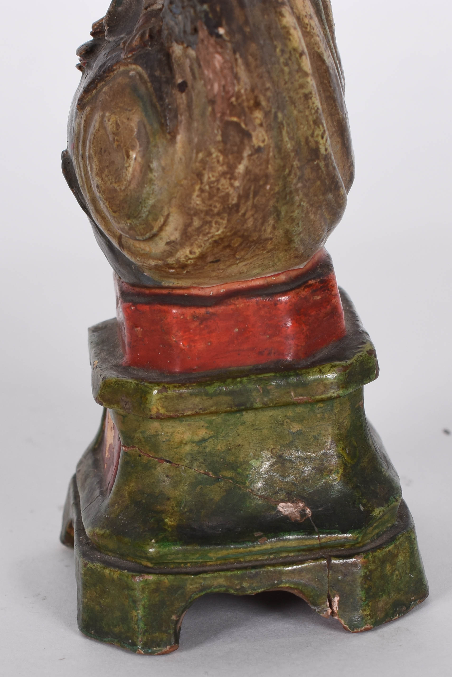 Imagem de N. Sra. em terracota policromada , com coroa. - foto 6 de 6