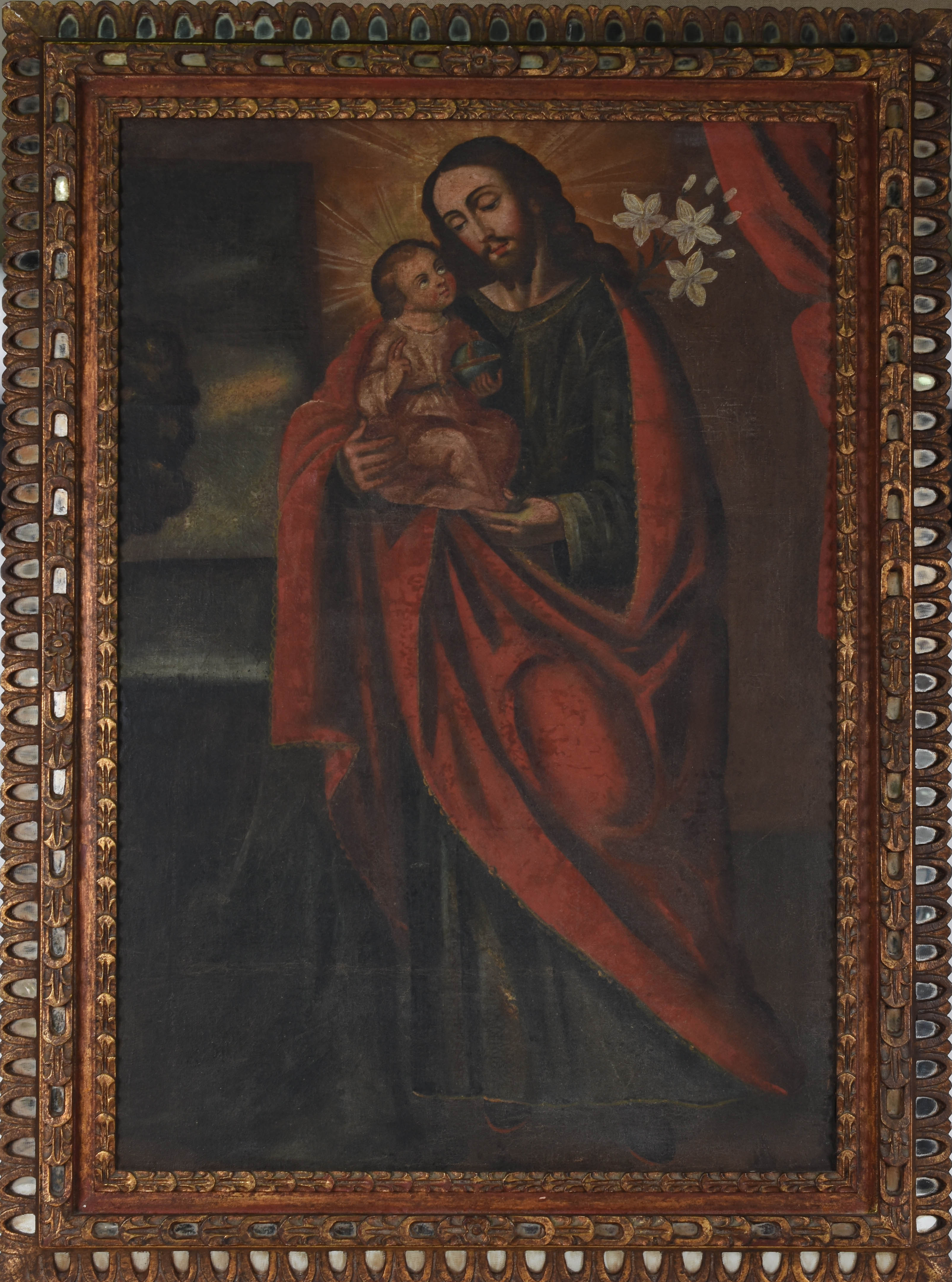 Escola Cusquenha (1538), Santo com menino - foto 1 de 2