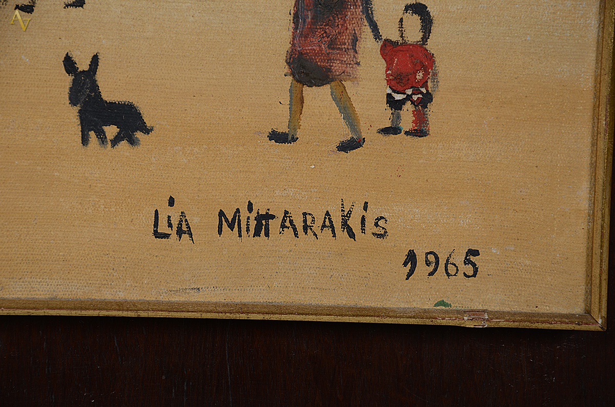 LIA MITTARAKIS - Figuras - ost - 65 x 50 - Datado 1965 - foto 3 de 3
