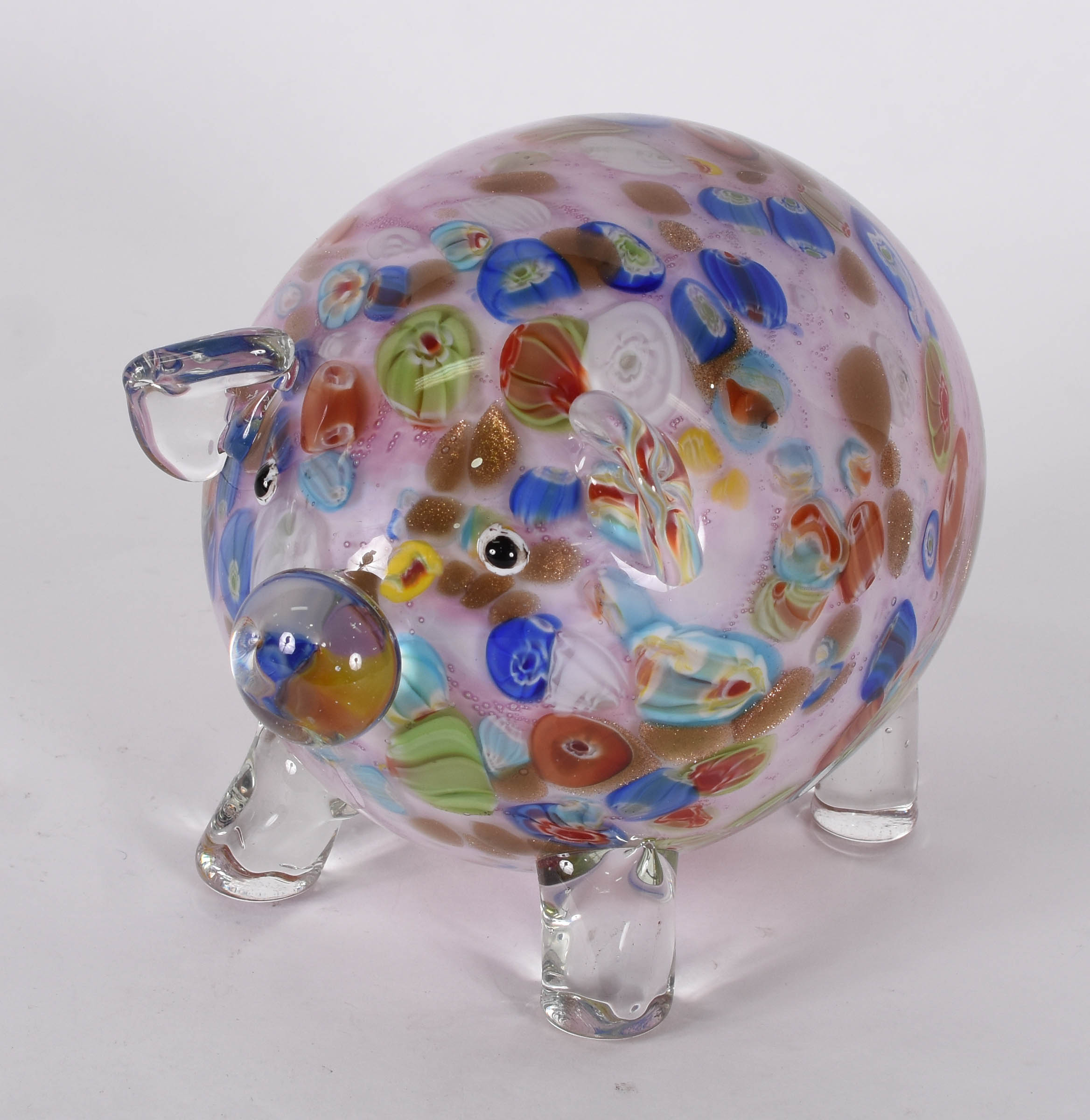 Porco de Murano , colorido com pó de ouro . - foto 1 de 5