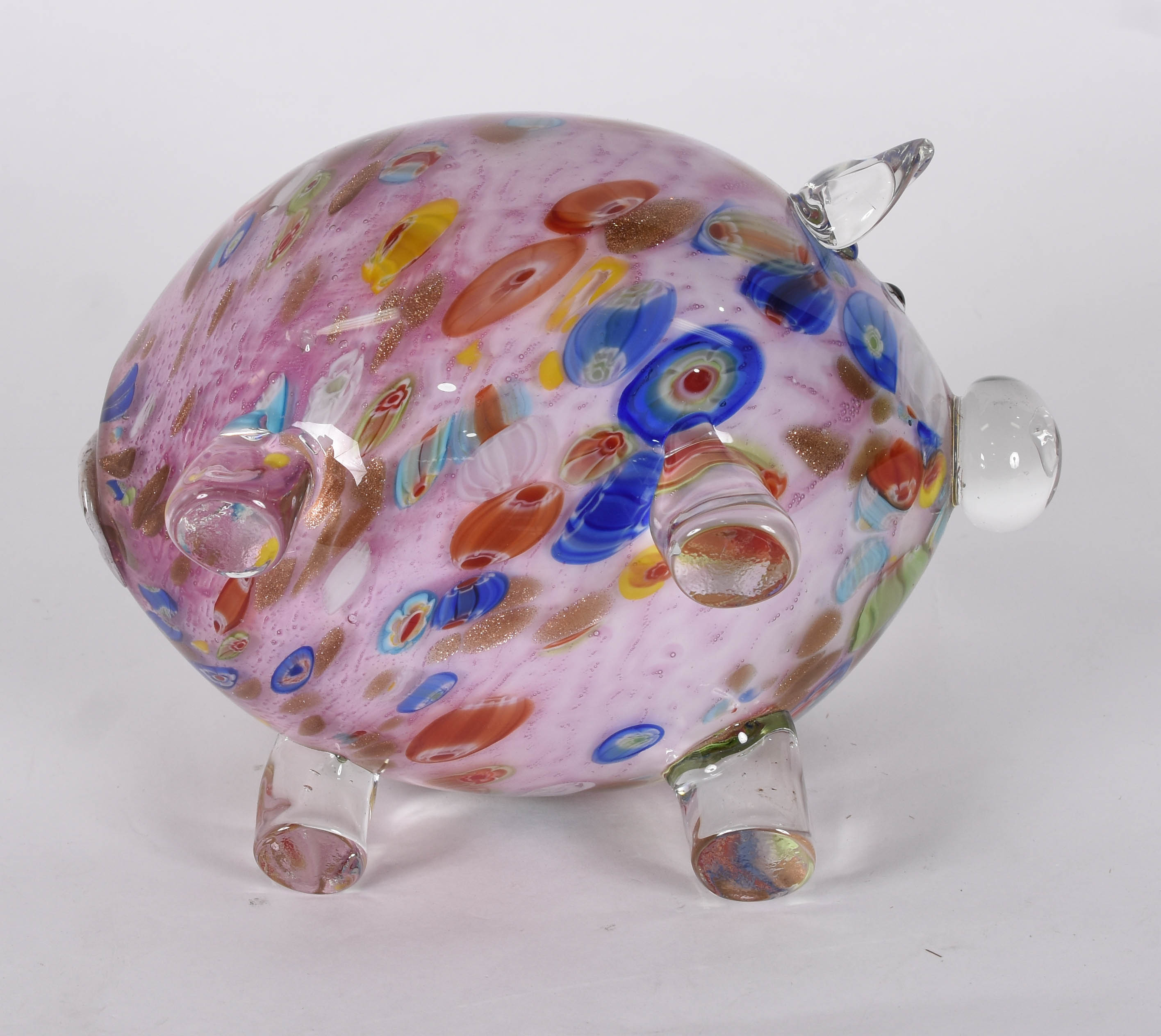 Porco de Murano , colorido com pó de ouro . - foto 4 de 5