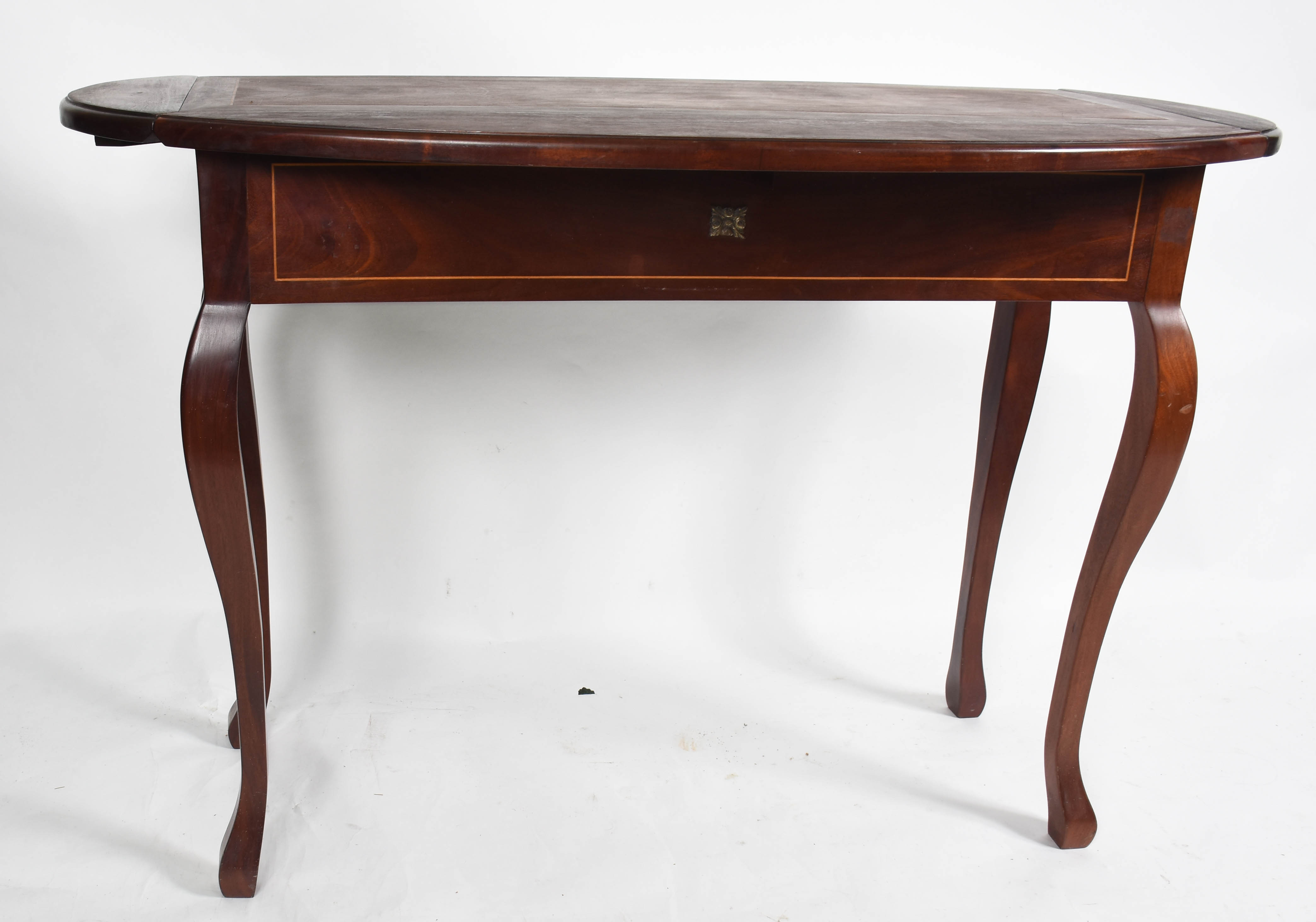 Console de madeira nobre com abas ( medidas com abas 117 cm de... - foto 1 de 5