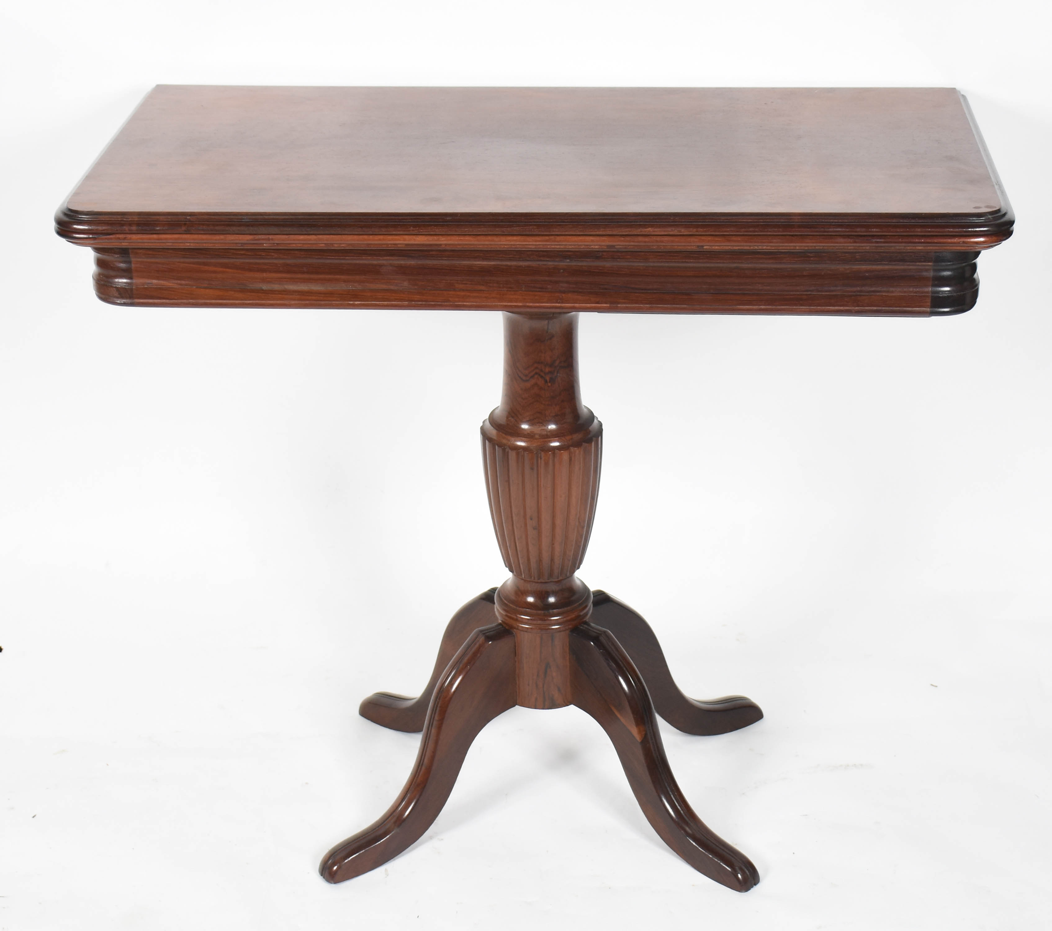 Mesa / console de jacarandá , tampo dobrável , base coluna ( aberta... - foto 1 de 5