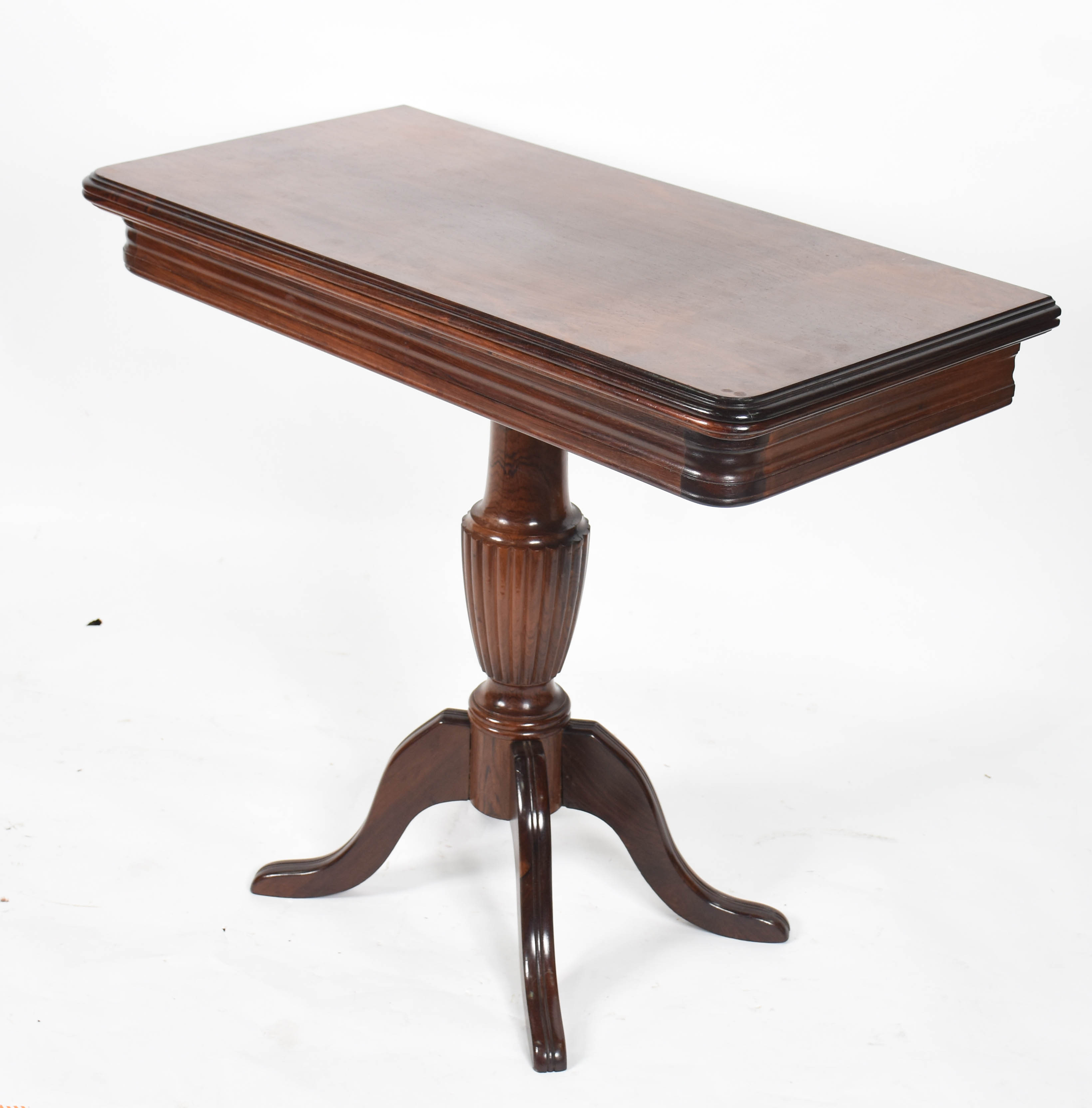 Mesa / console de jacarandá , tampo dobrável , base coluna ( aberta... - foto 2 de 5