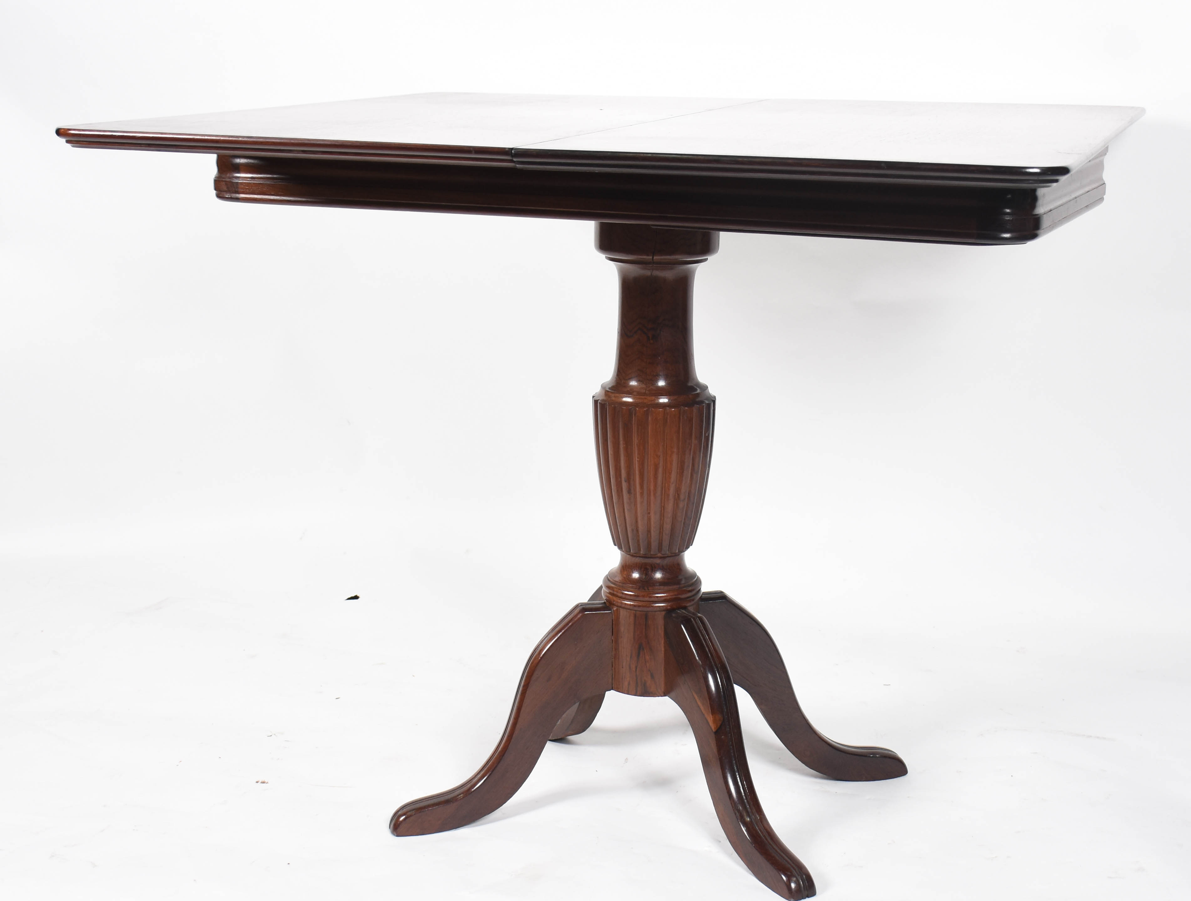 Mesa / console de jacarandá , tampo dobrável , base coluna ( aberta... - foto 5 de 5