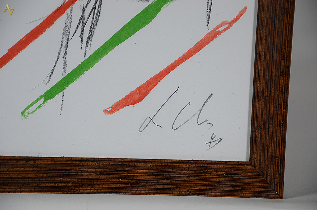 SANDRO CHIA - Volti - litografia H. C. - 50 x 70 (com certificado) - foto 3 de 5
