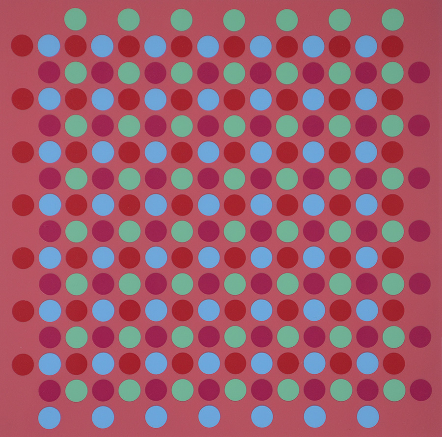 ALMIR MAVIGNIER - Composition de 73 - serigrafia - 50 x 50 - Datado... - foto 2 de 5